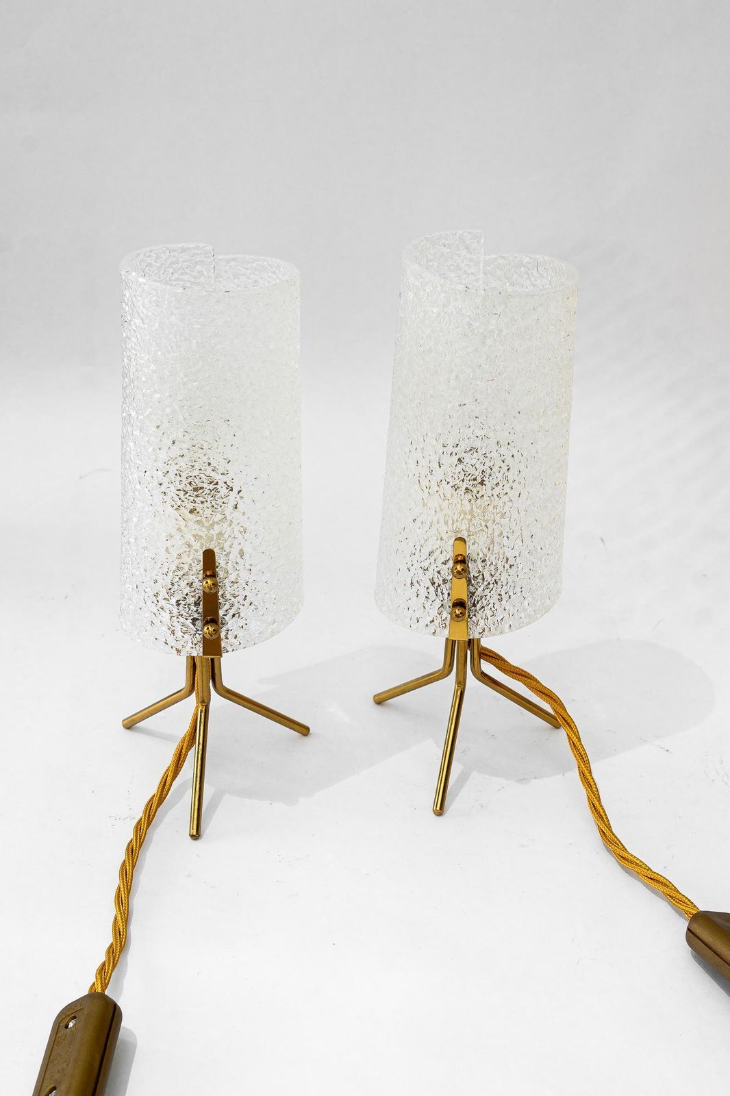 2x Rupert Nikoll Table Lamps With Lucite Shades Vienna Around 1960s photo furniture