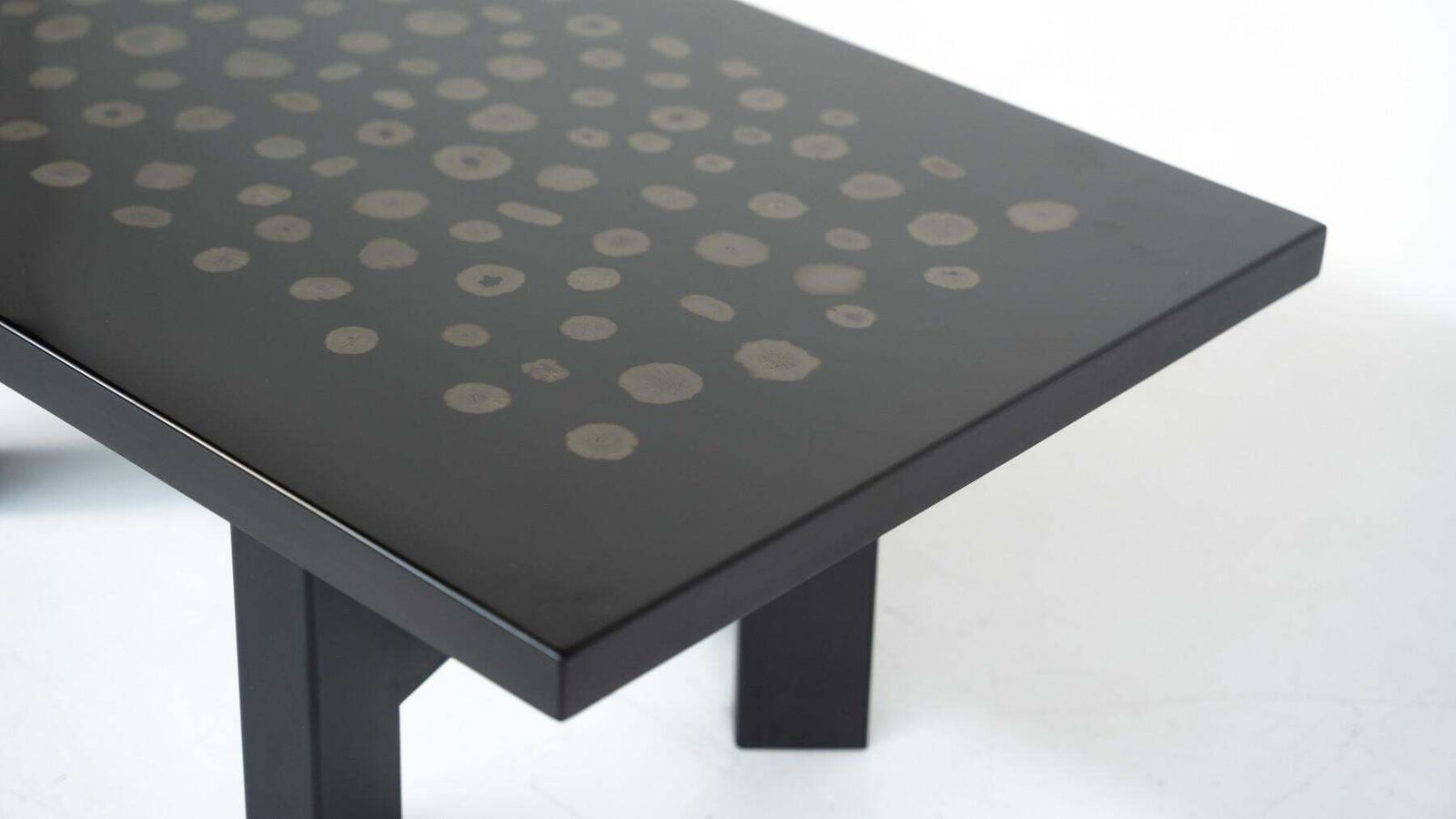 Black Lacquered Resin Table By Ado Chale, Belgium photo buy