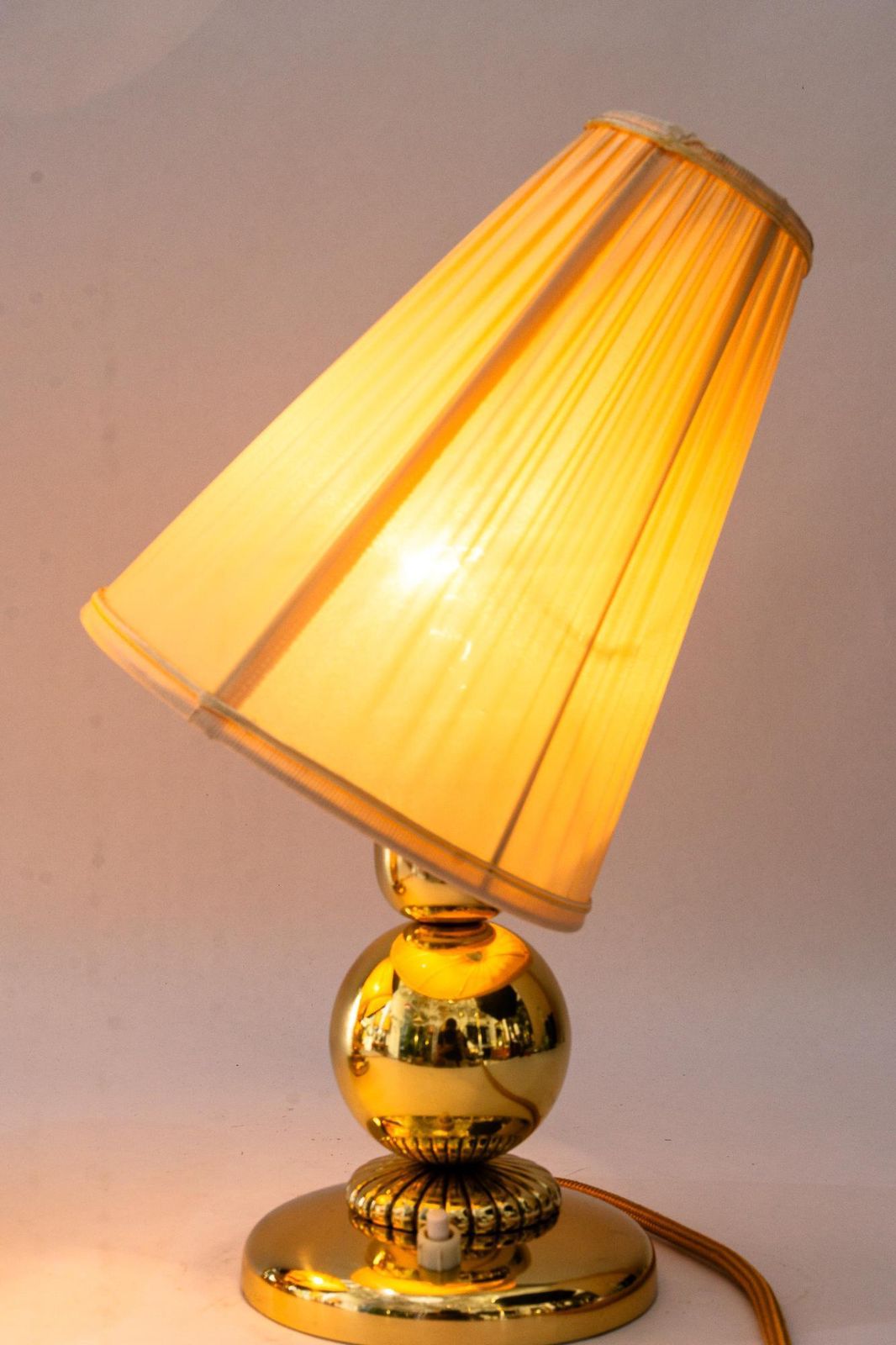 photo buy 2 Rupert Nikoll Table Lamps With Fabric Shades Vienna Around 1950s