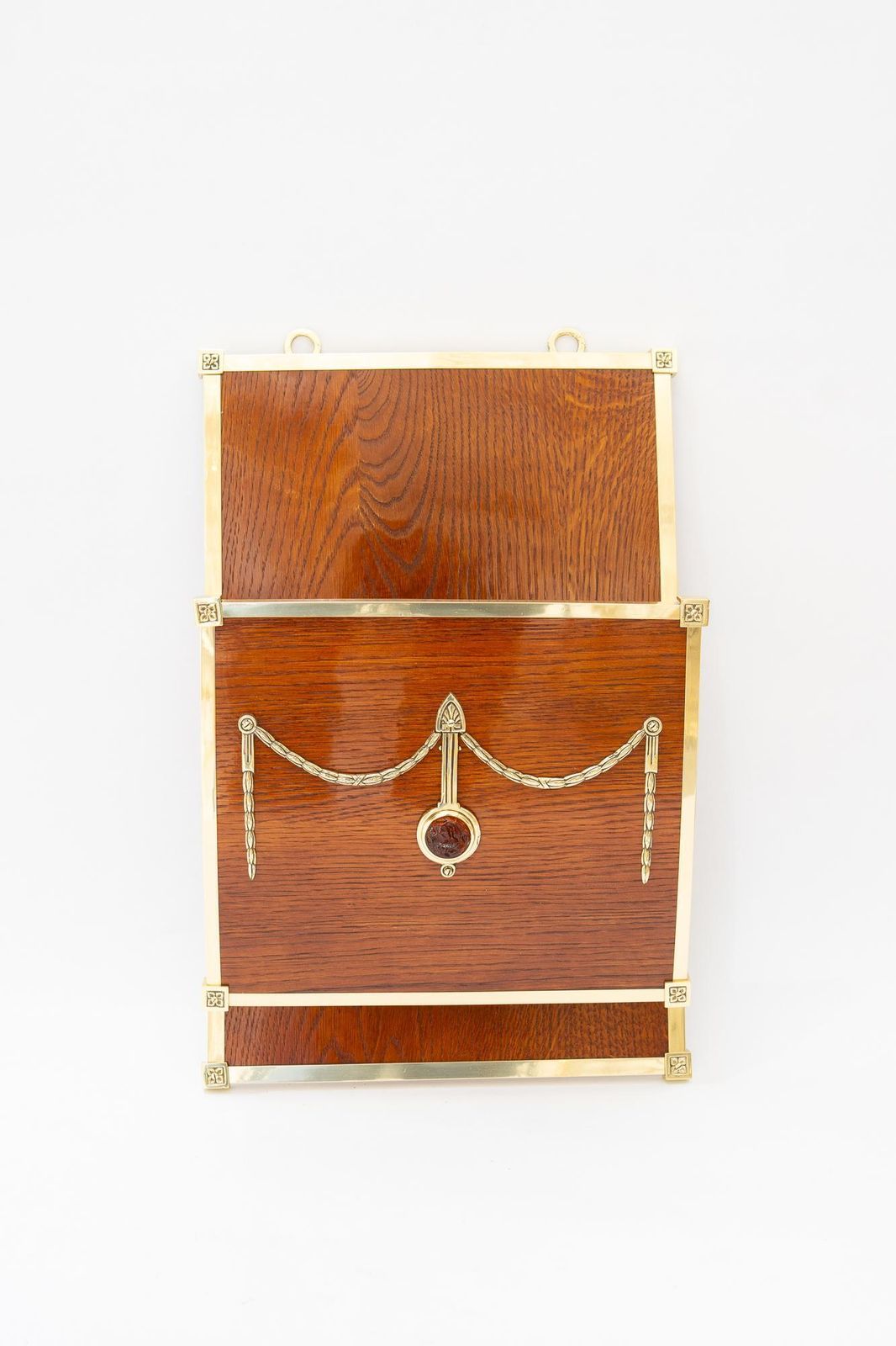 Wall Magazine Wood And Brass Rack Vienna Around 1920s photo vintage