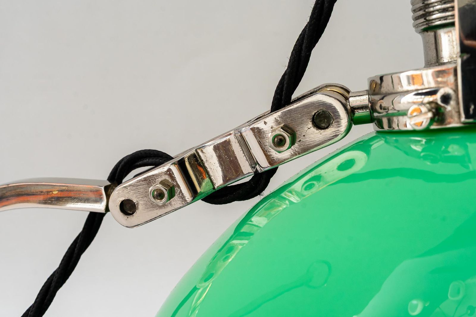 photo furniture Hight Adjustable Nickel  Plated Table Lamp With Opal Glass Shade Vienna 1920s