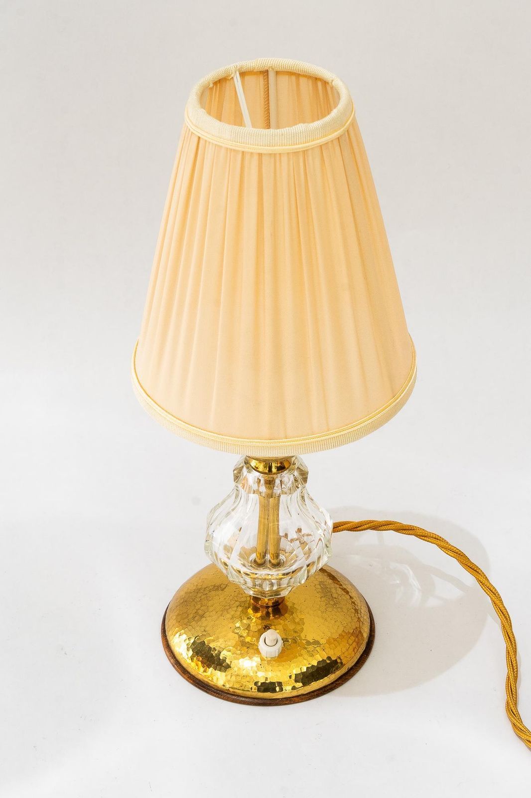 Bakalowits Glass Table Lamp With Fabric Shade Vienna Around 1950s photo furniture