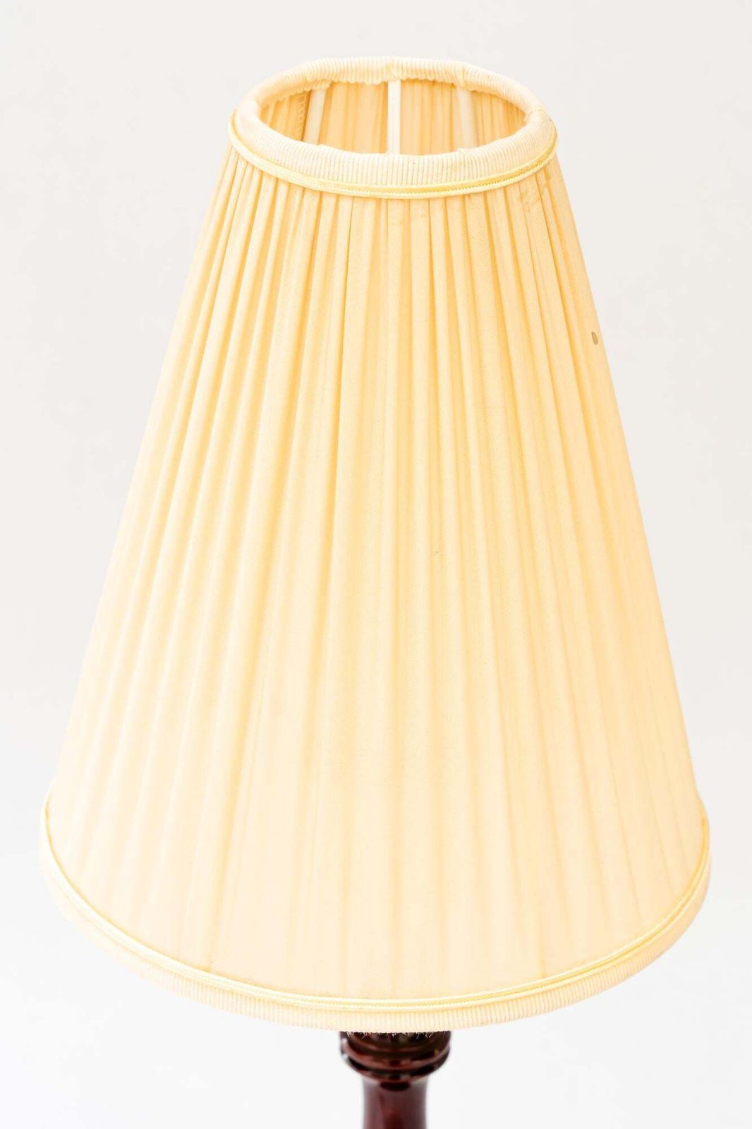 Art Deco Wood Table Lamp With Fabric Shade Vienna Around 1920s photo for sale