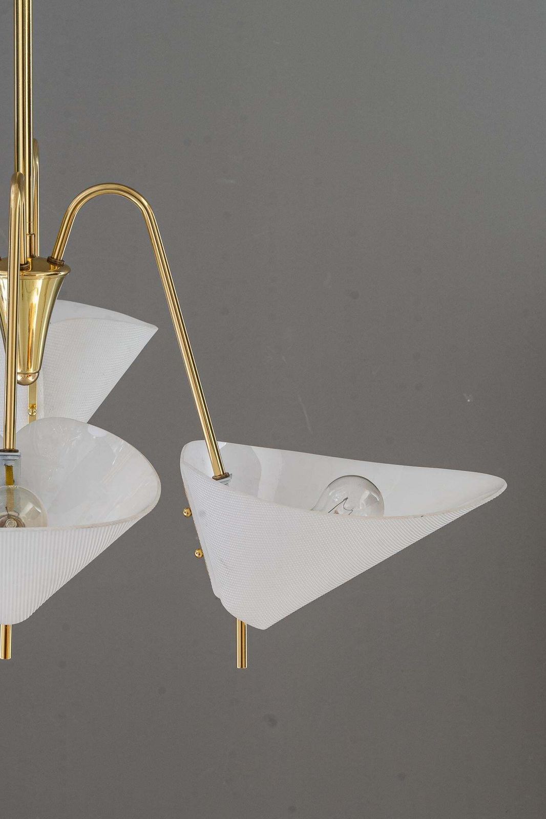 Rupert Nikoll Chandelier With Lucite Shades Vienna Around 1960s photo for sale