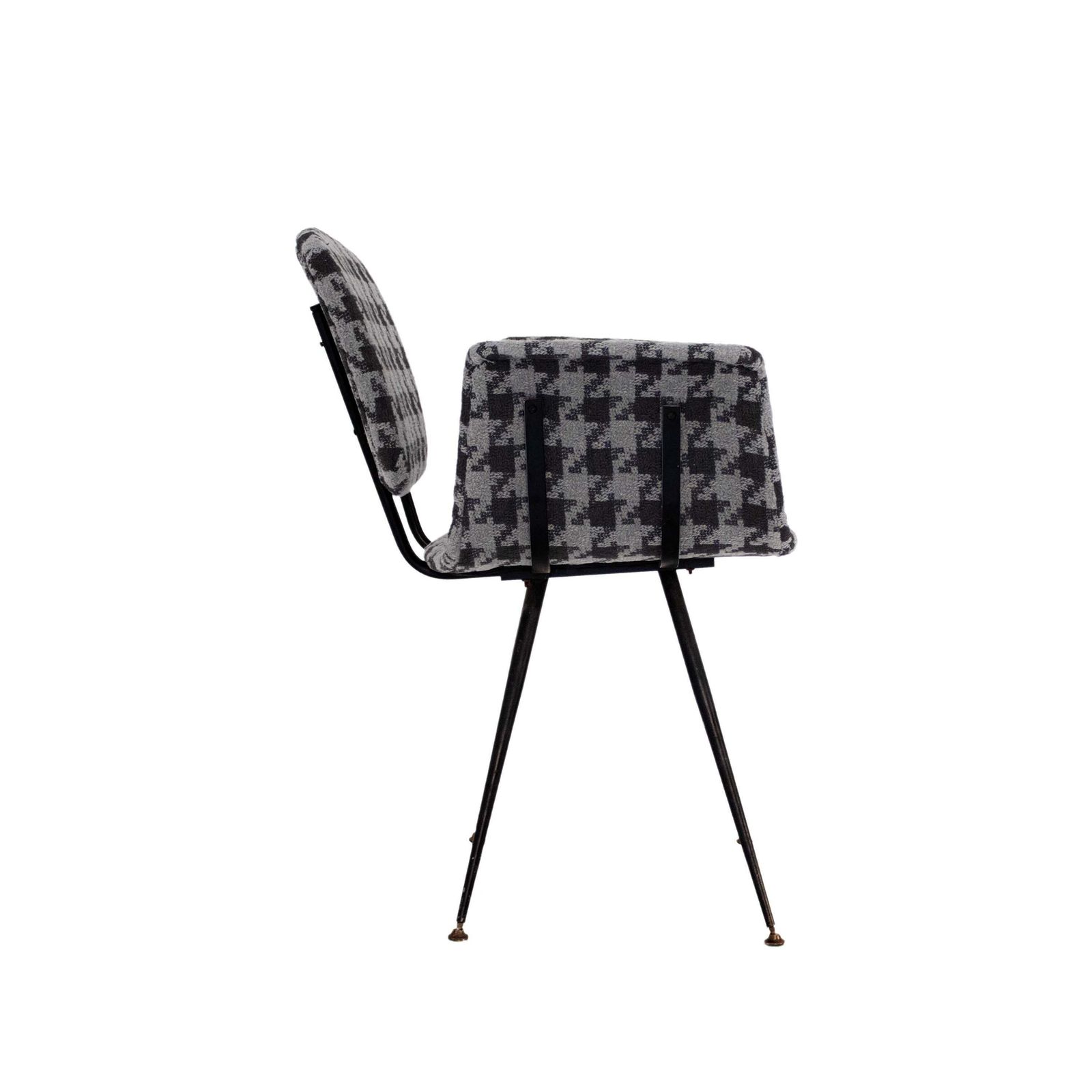 Mid Century Armchair In Houndstooth Fabric, Italy, 1950 photo for sale