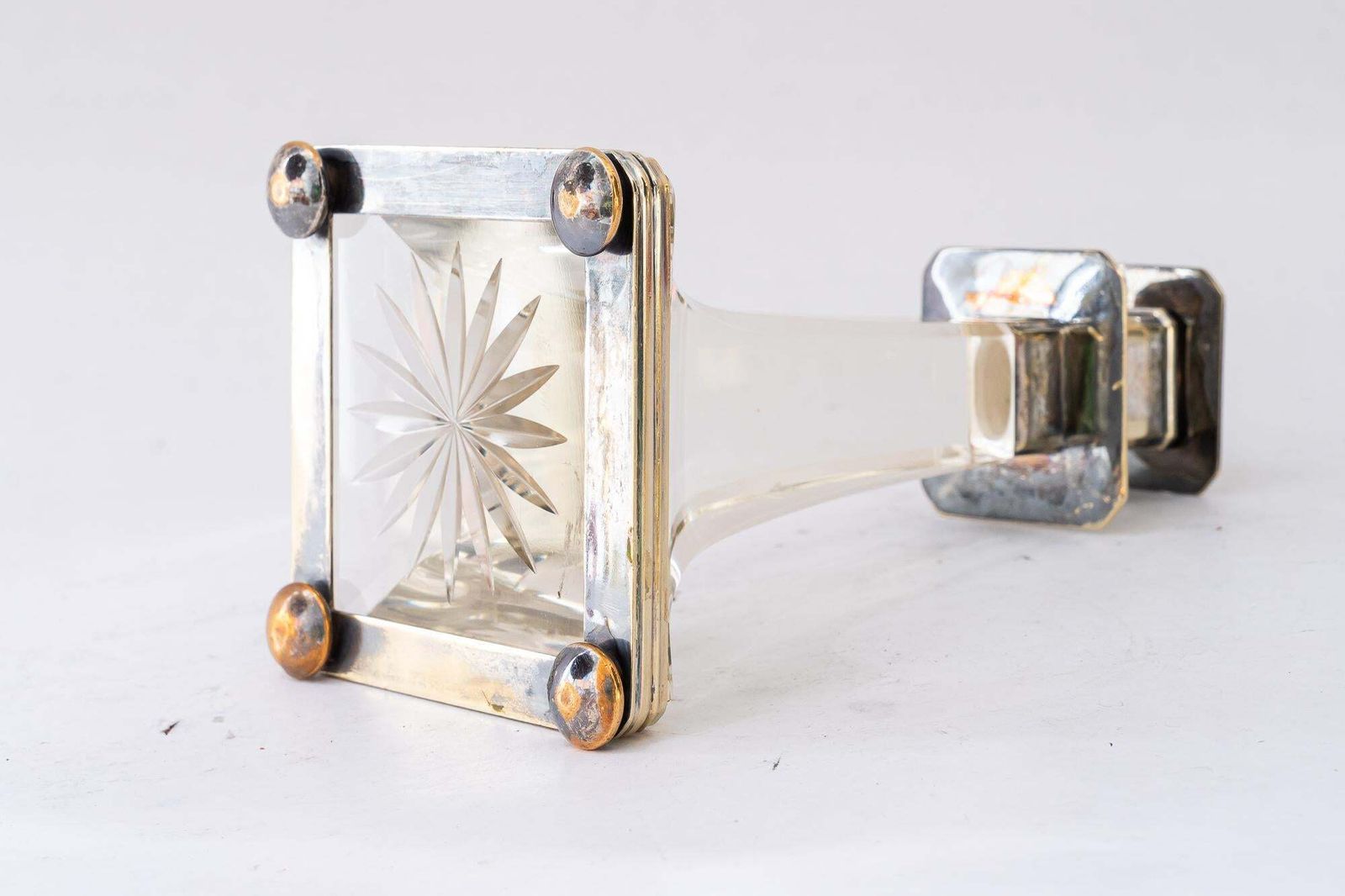 Art Deco Silvered Glass Candle Holder Vienna Around 1920s photo Home Decor
