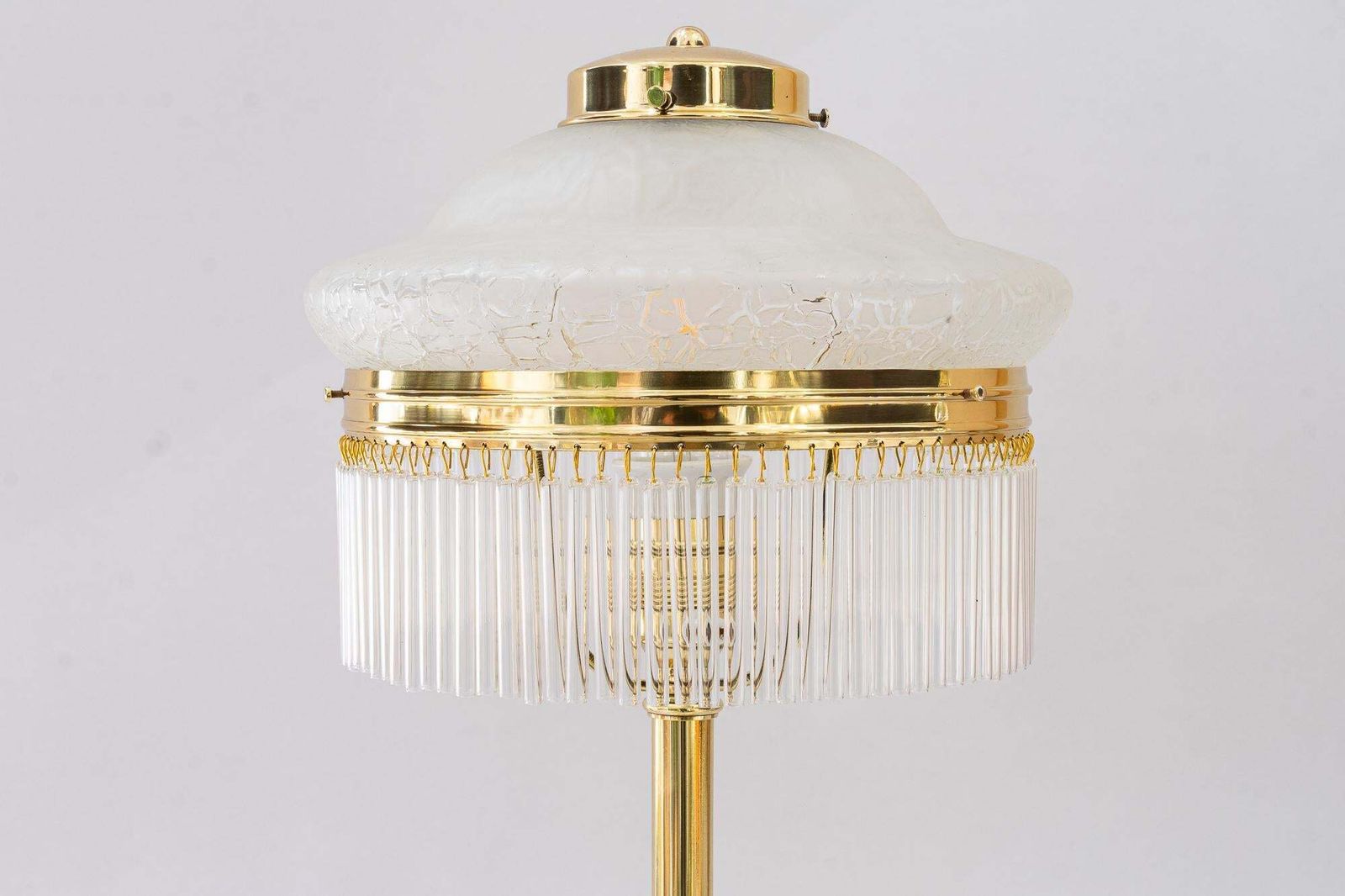 Art Deco Table Lamp With Glass And Glass Sticks Vienna Around 1920s photo for sale