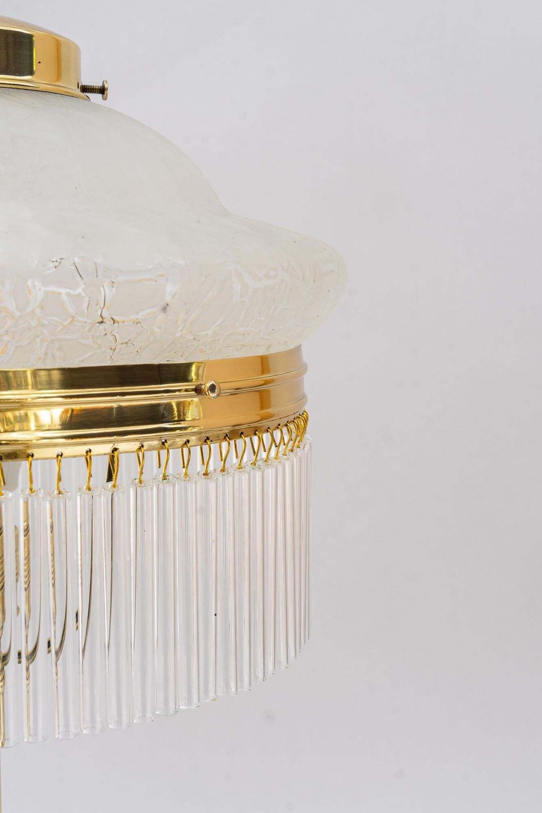 Art Deco Table Lamp With Glass And Glass Sticks Vienna Around 1920s photo vinterior
