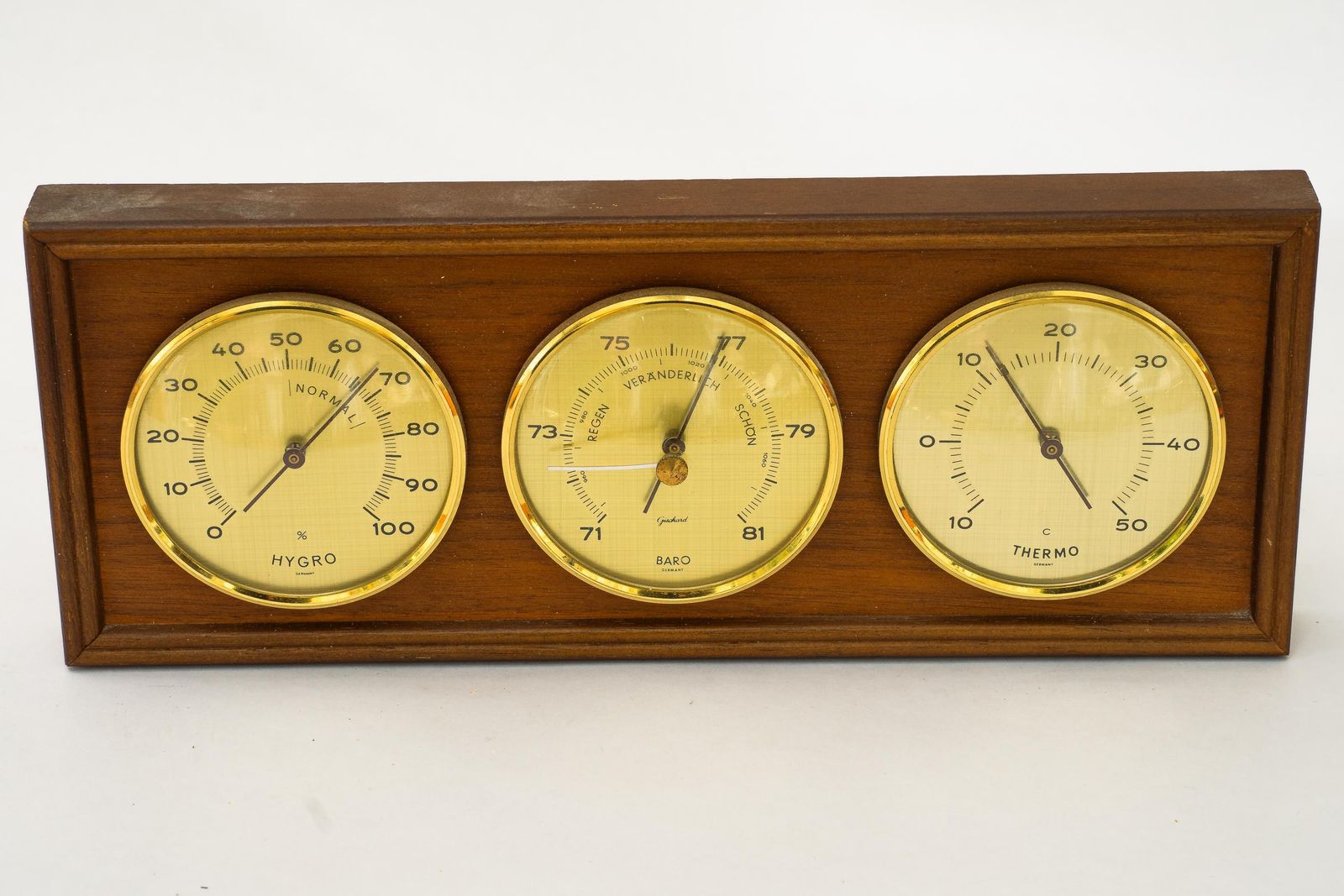 Barometer Weather Station Vienna Around, 1970s photo Home Decor