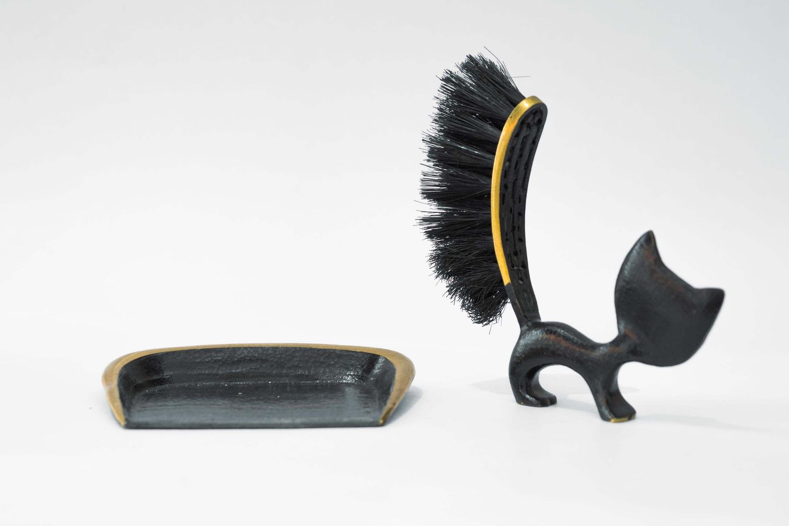 Walter Bosse Cat Crumbs Table Cleaning Set For Hertha Baller, Austria, 1950s photo for sale