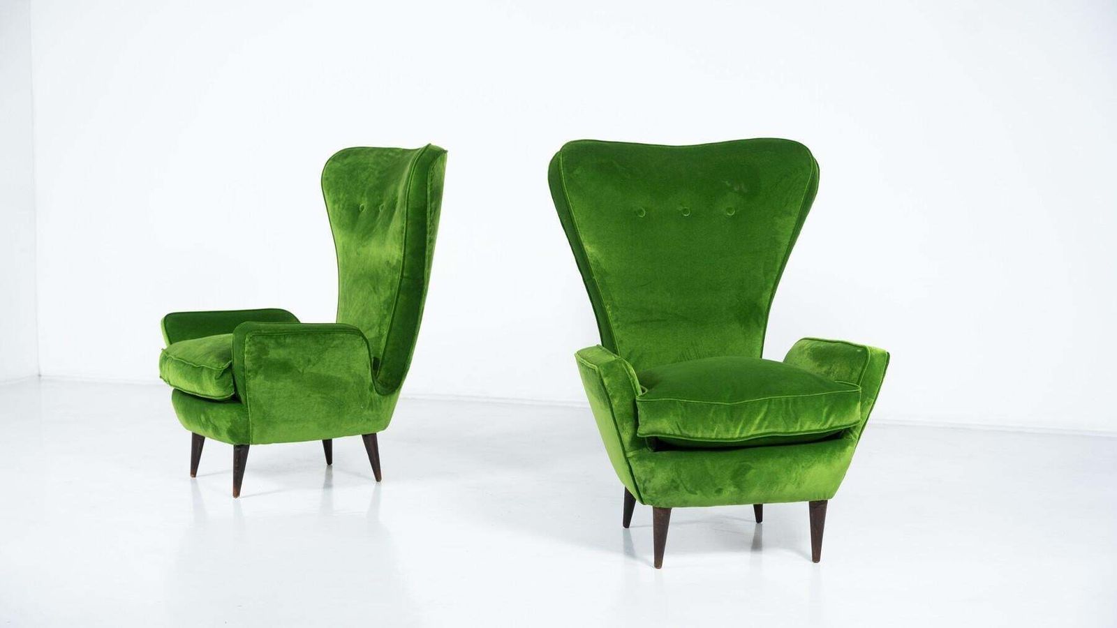 Modern Pair Of Armchairs By Emilia Sala And Giorgio Madini   New Upholstery photo for sale
