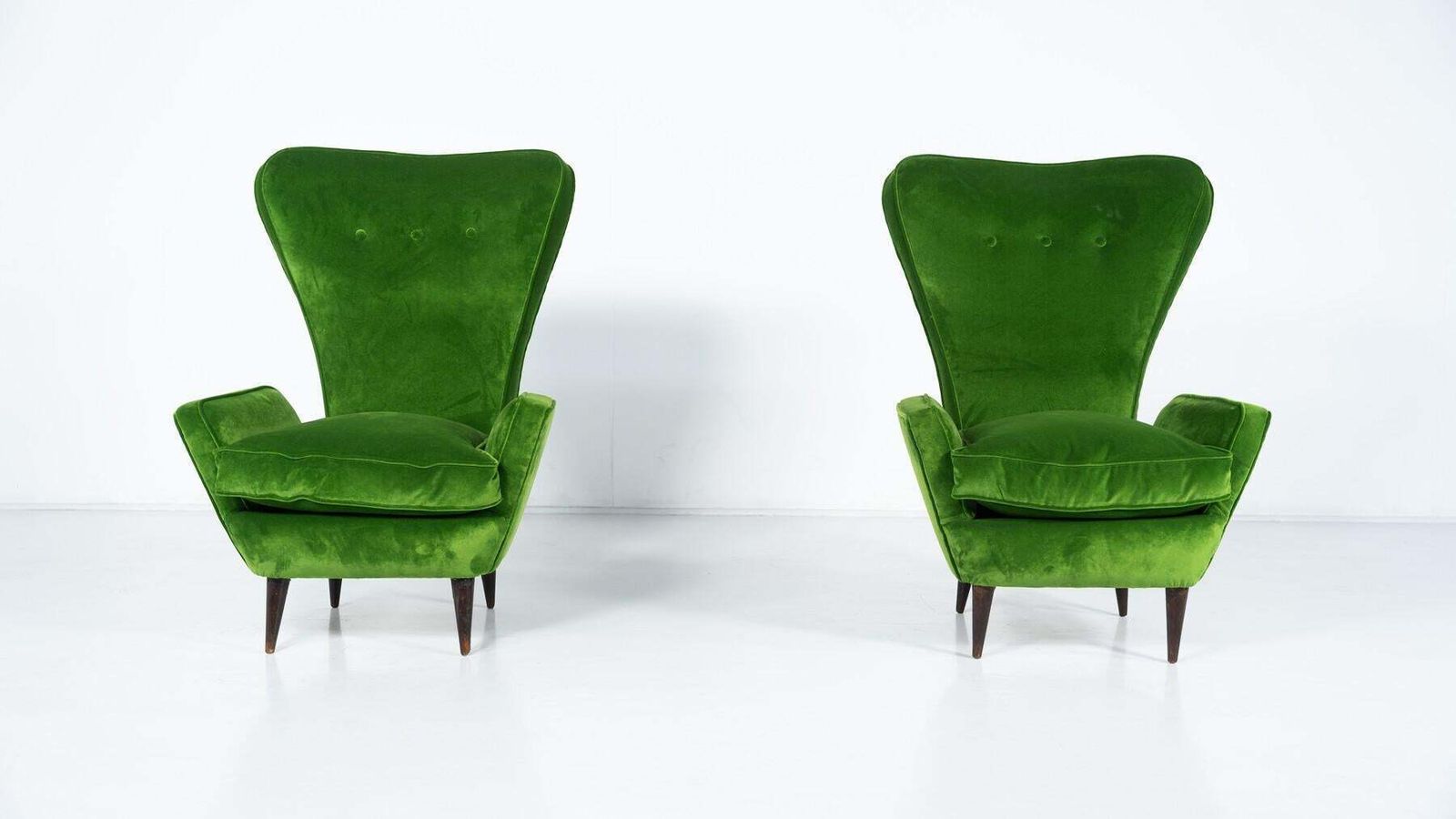 Modern Pair Of Armchairs By Emilia Sala And Giorgio Madini   New Upholstery photo buy