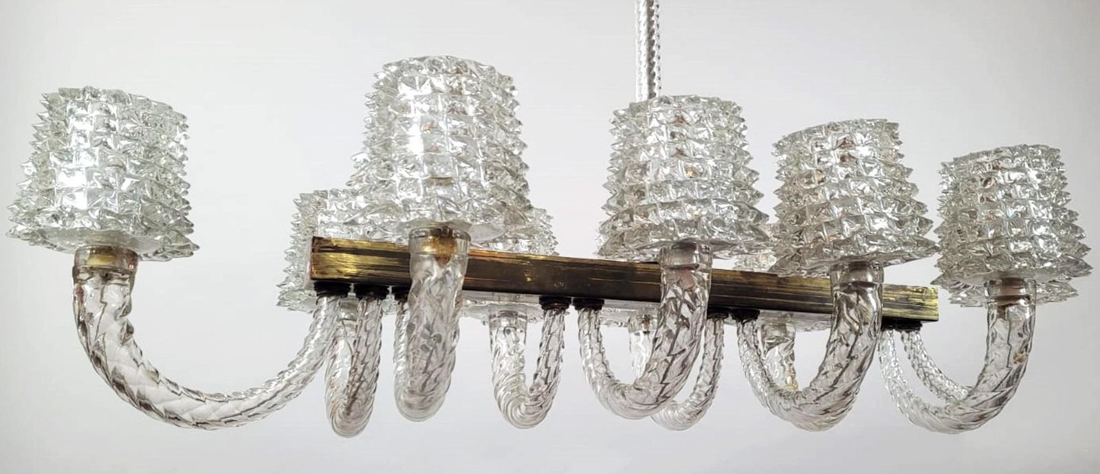 Rostrato Glass Chandelier By Ercole Barovier, Italy, 1940s photo furniture