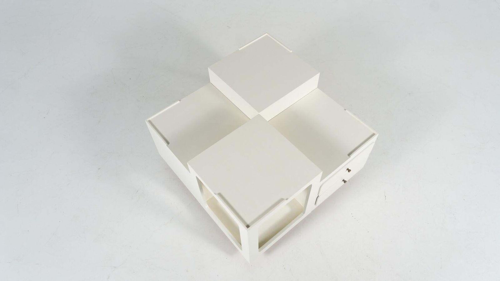 Furniture Mid Century Modern Coffee Table, Wood, Italy, 1970s photo