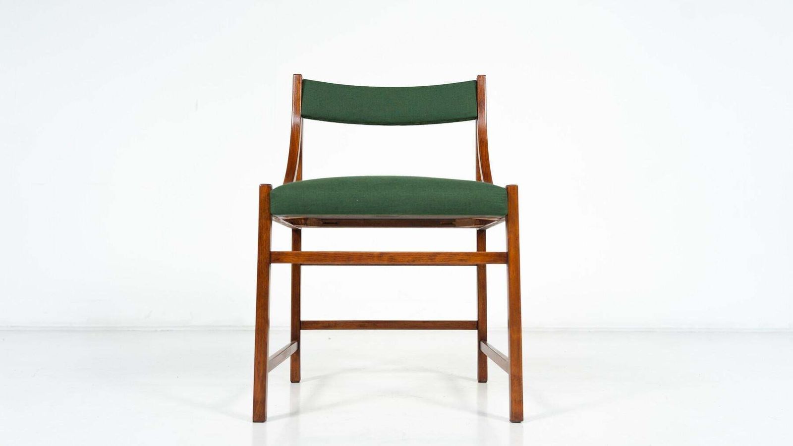 photo buy Mid Century Modern Set Of 6 Armchairs, Wood And Fabric, Italy, 1960s