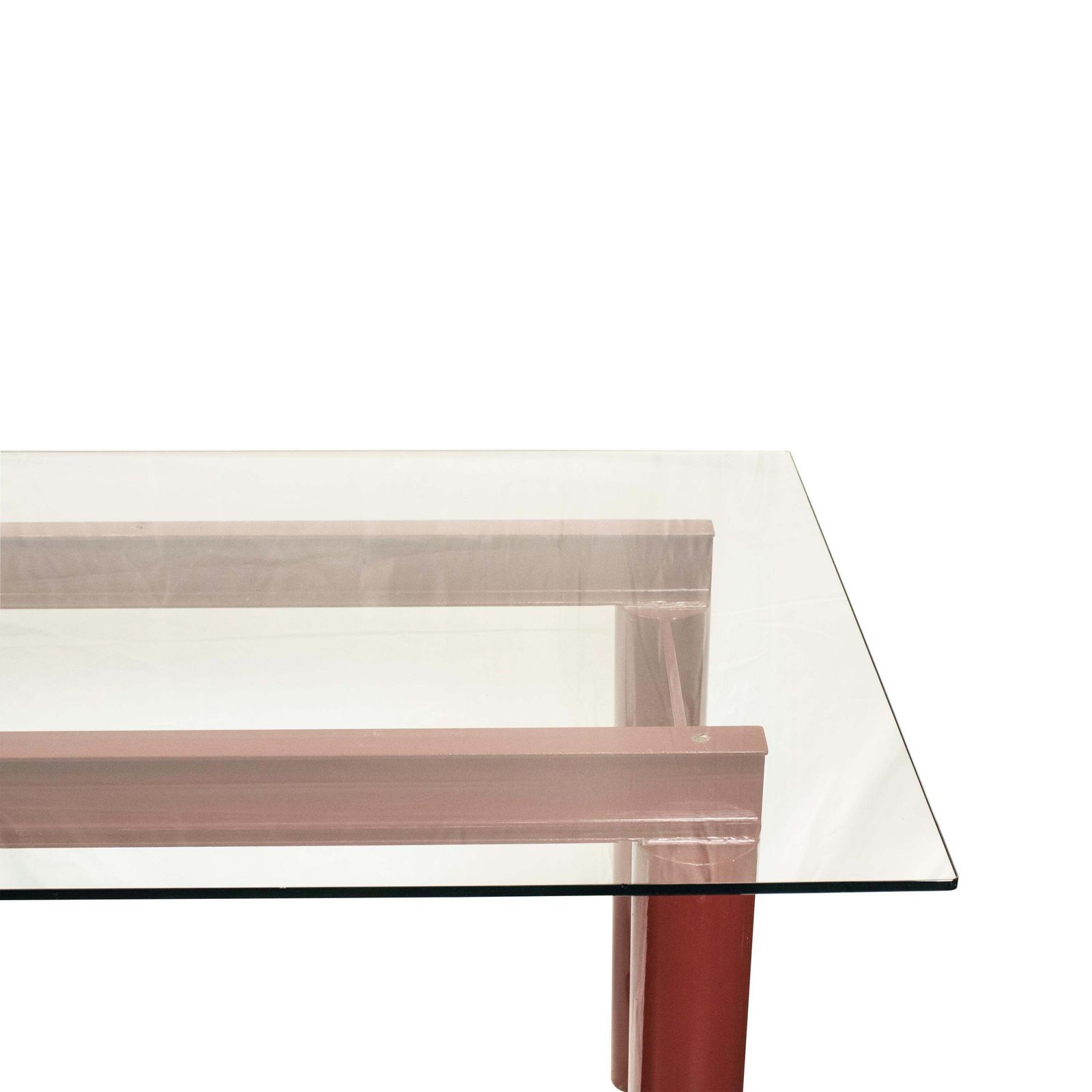 Modern Bourdeaux Steel Dining Table With Glass Top 187 X 89 Cm, Italia, 1970 photo 2946.0