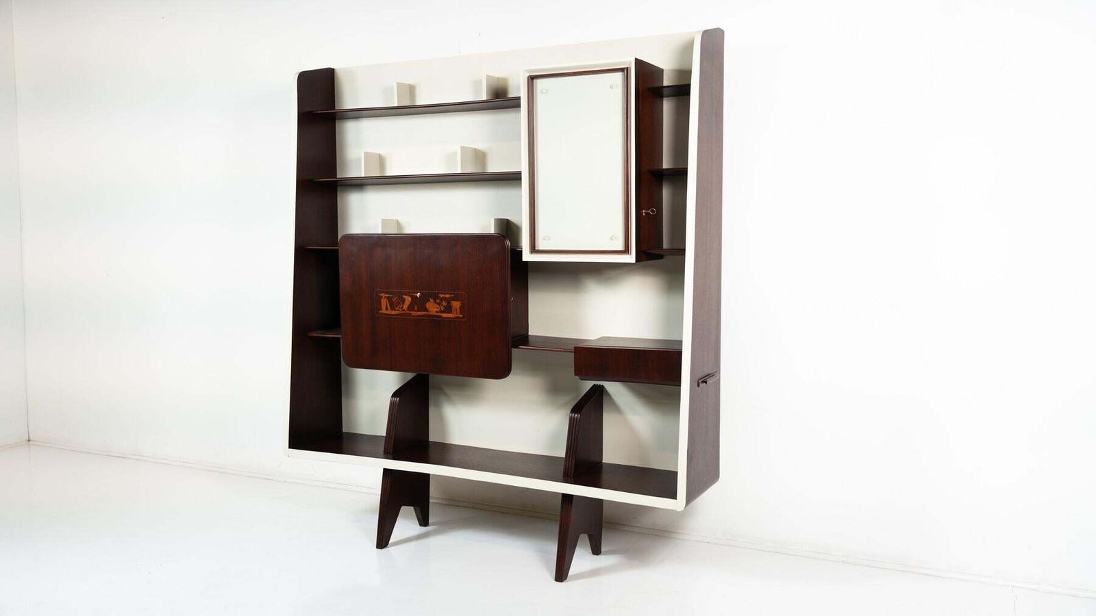 photo buy Mid Century Bookcase By Gio Ponti For Ariberto Colombo, 1945