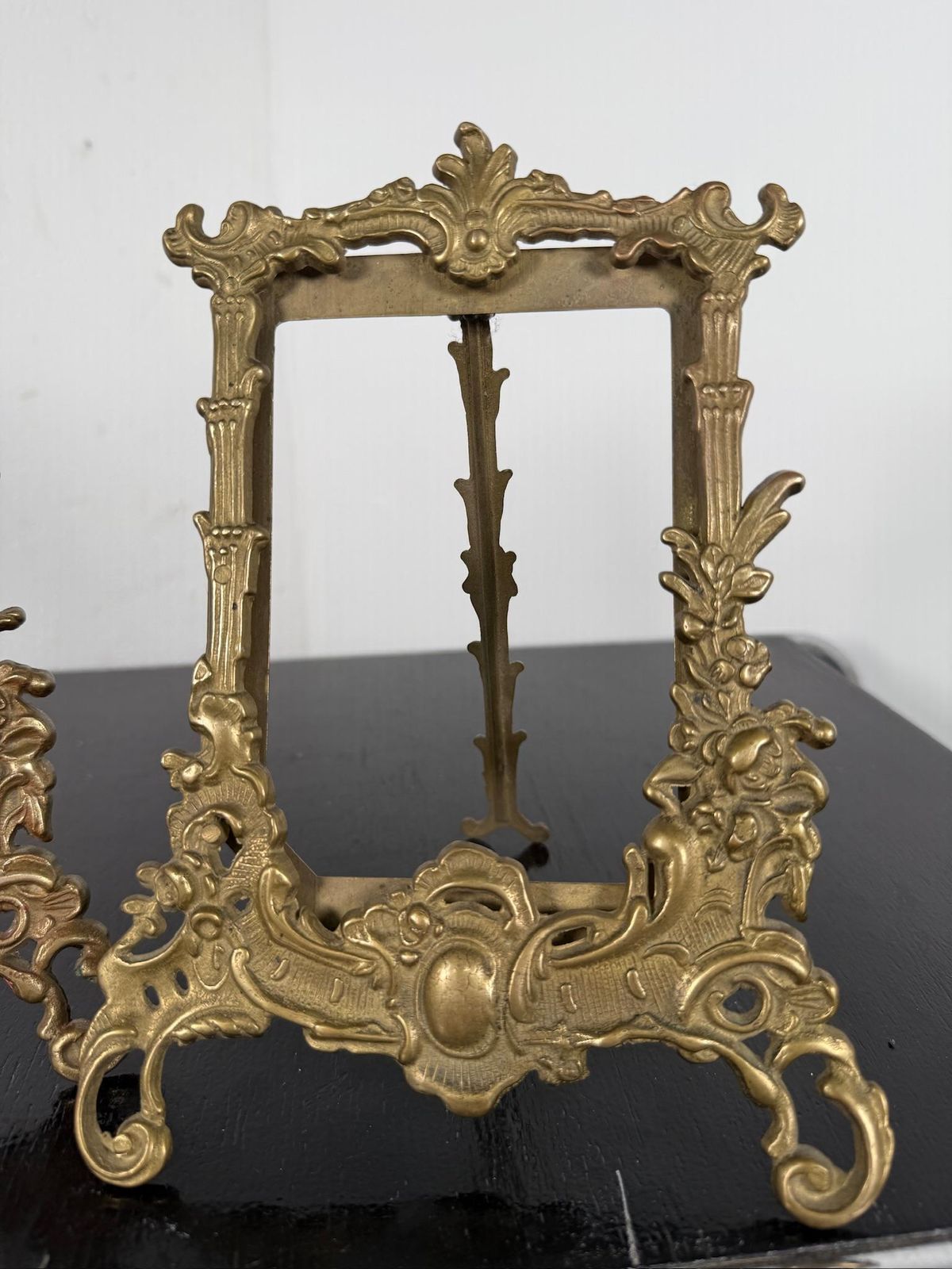Art Nouveau Brass Pair Of Photo Frames   France photo for sale