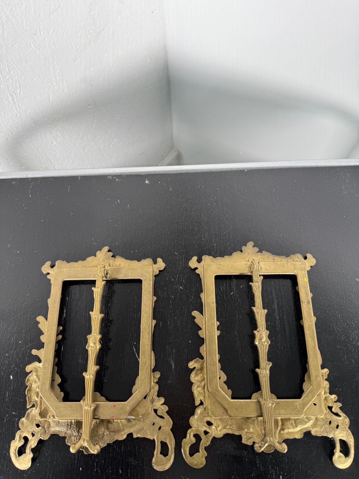 Art Nouveau Brass Pair Of Photo Frames   France photo buy