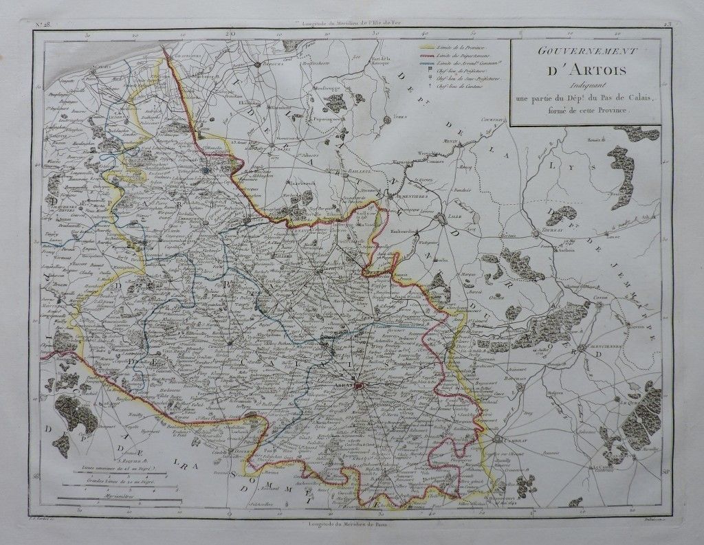 Government Of Artois, Indicating Part Of The Department Of Pas De Calais Formed From This Province