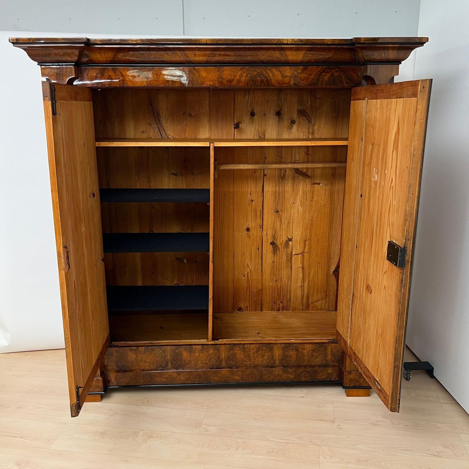 Biedermeier Armoire, Walnut Veneer, South Germany Circa 1820 photo Furniture