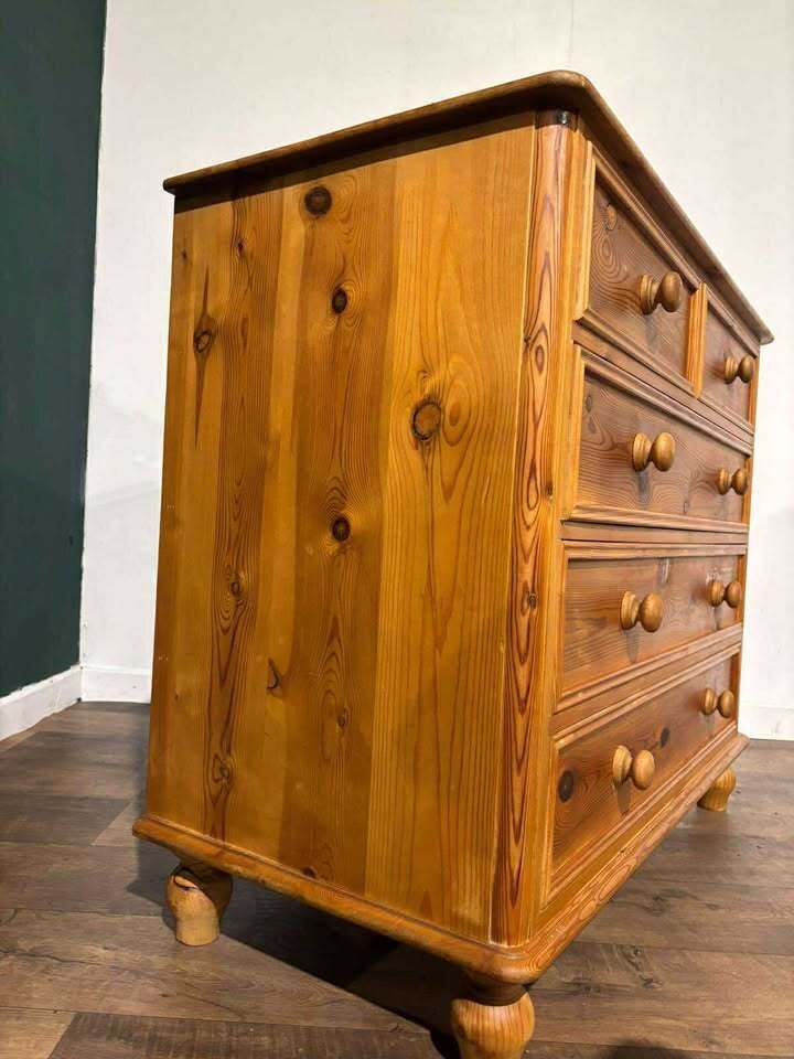 Victorian Style Pine Chest Of Drawers photo for sale