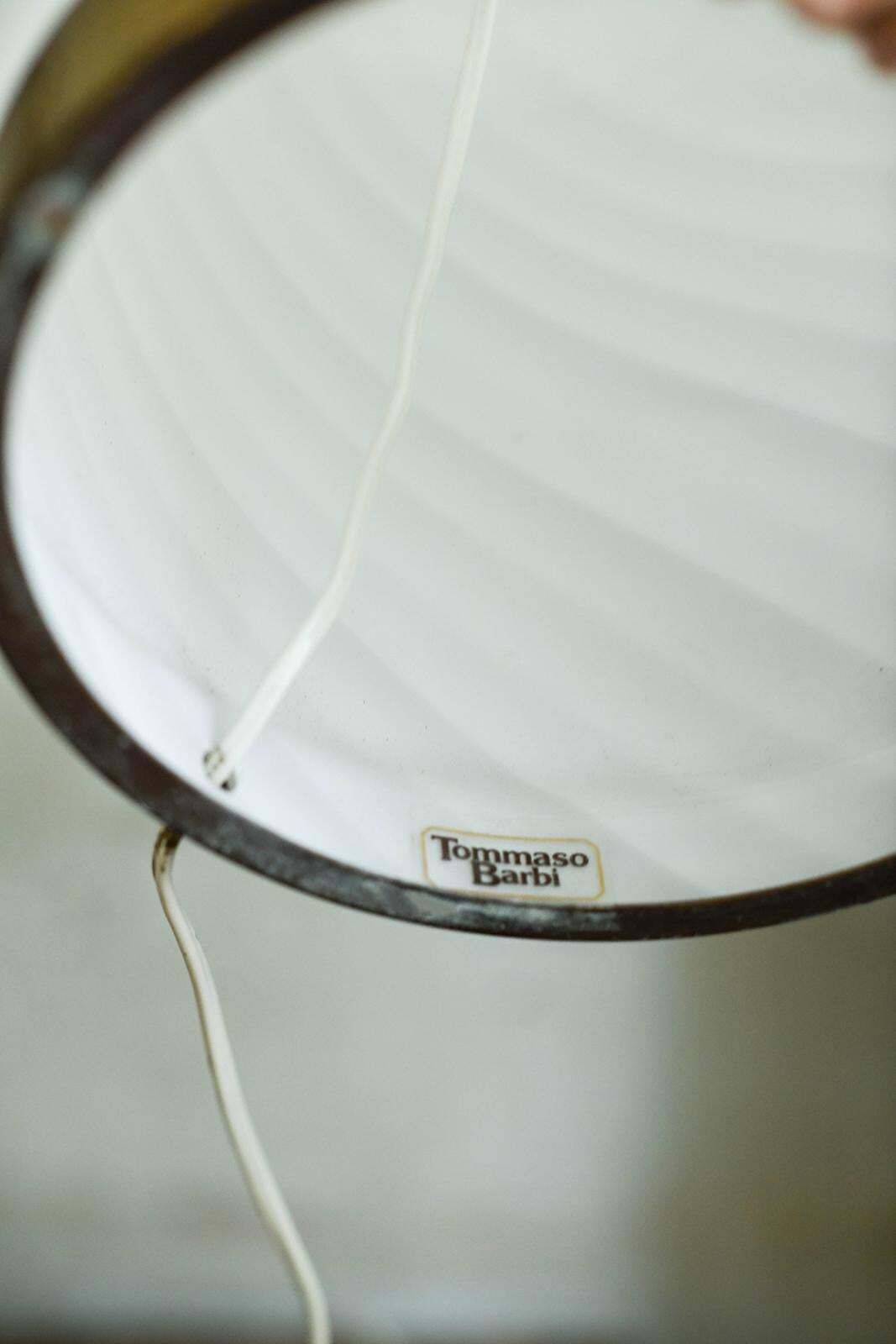 Table Lamp By Tommaso Barbi In Murano Glass With Brass Details, 1989 photo Lighting