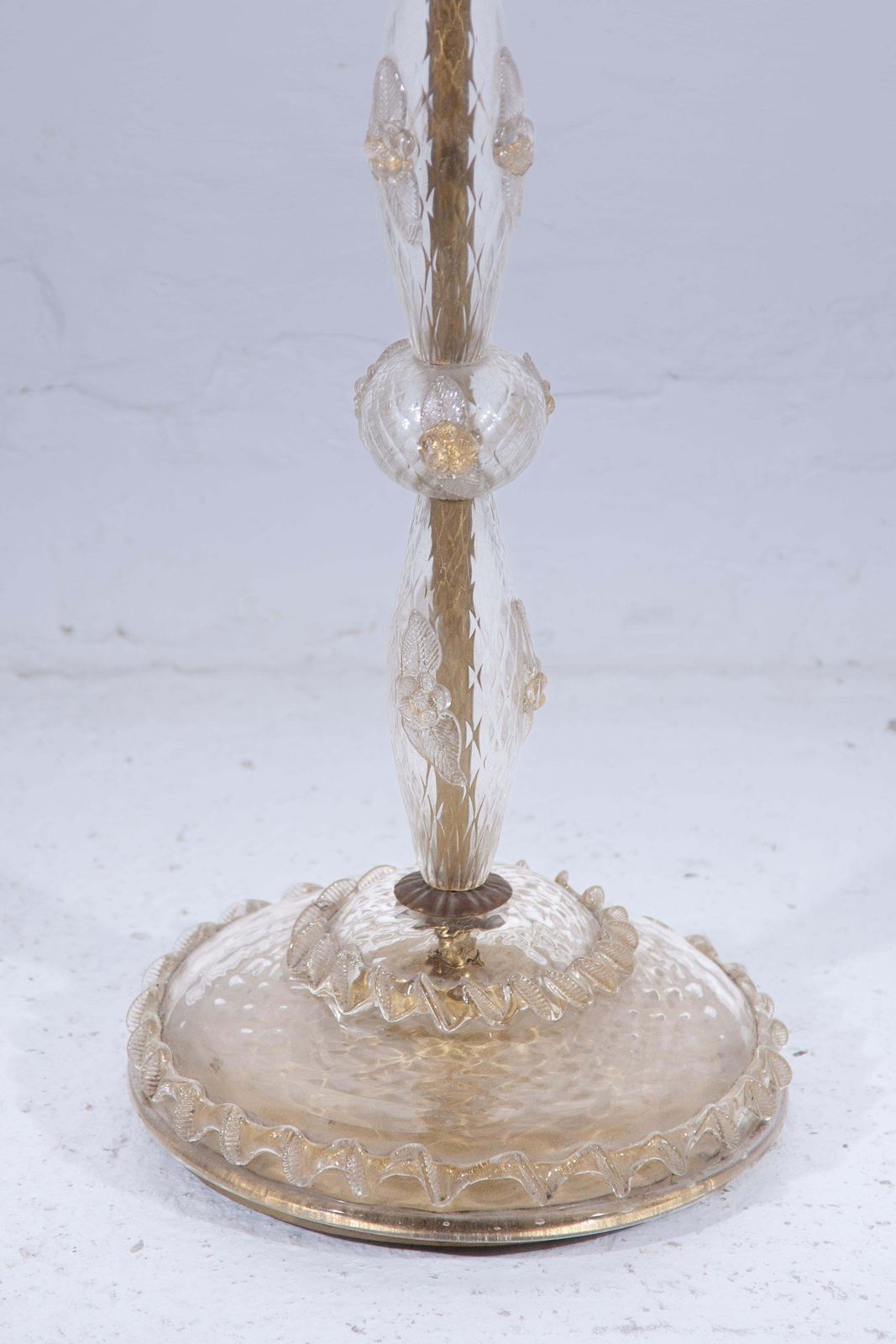 Art Deco Murano Floor Lamp Attributed By Barovier & Toso, 1930s photo Lighting
