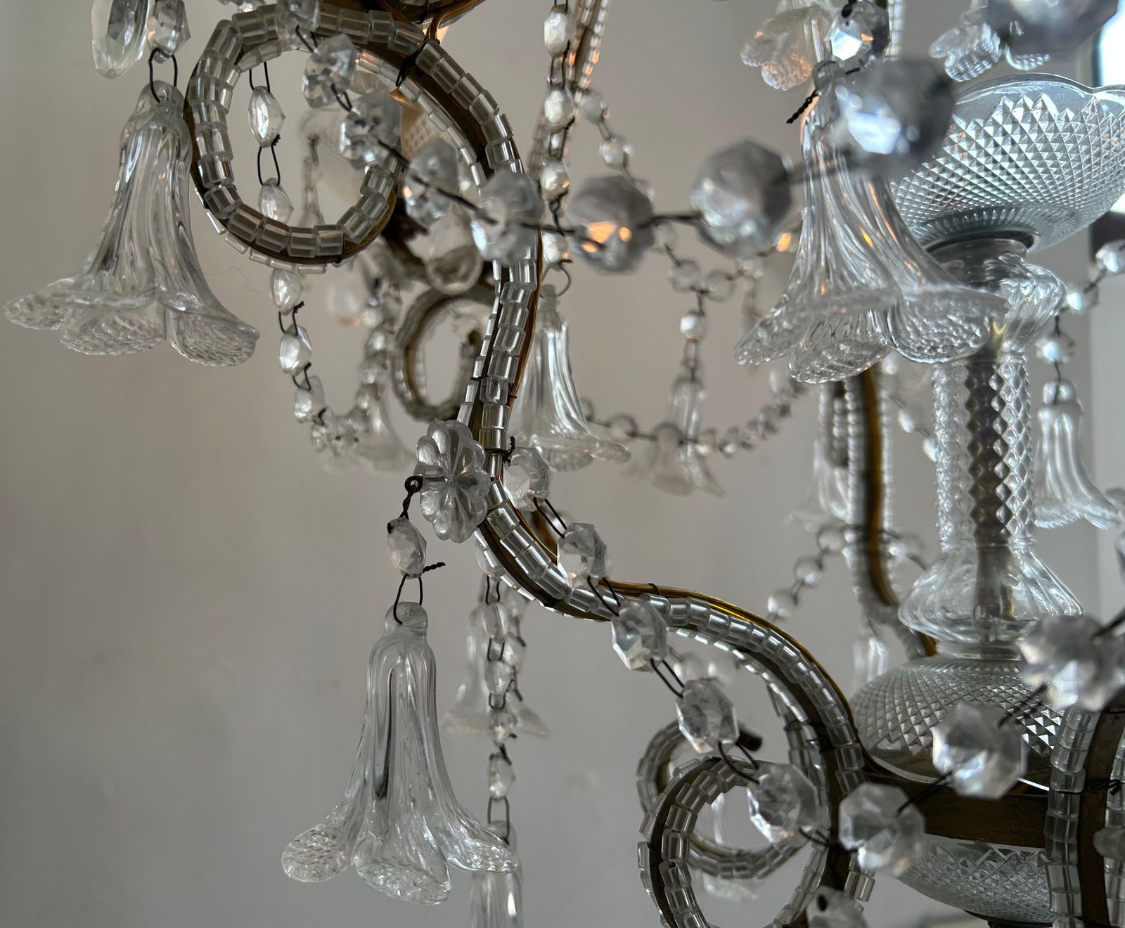 photo furniture Lullaby In The Mist, Magnificent Pair Of Murano Glass Chandeliers, 1950's