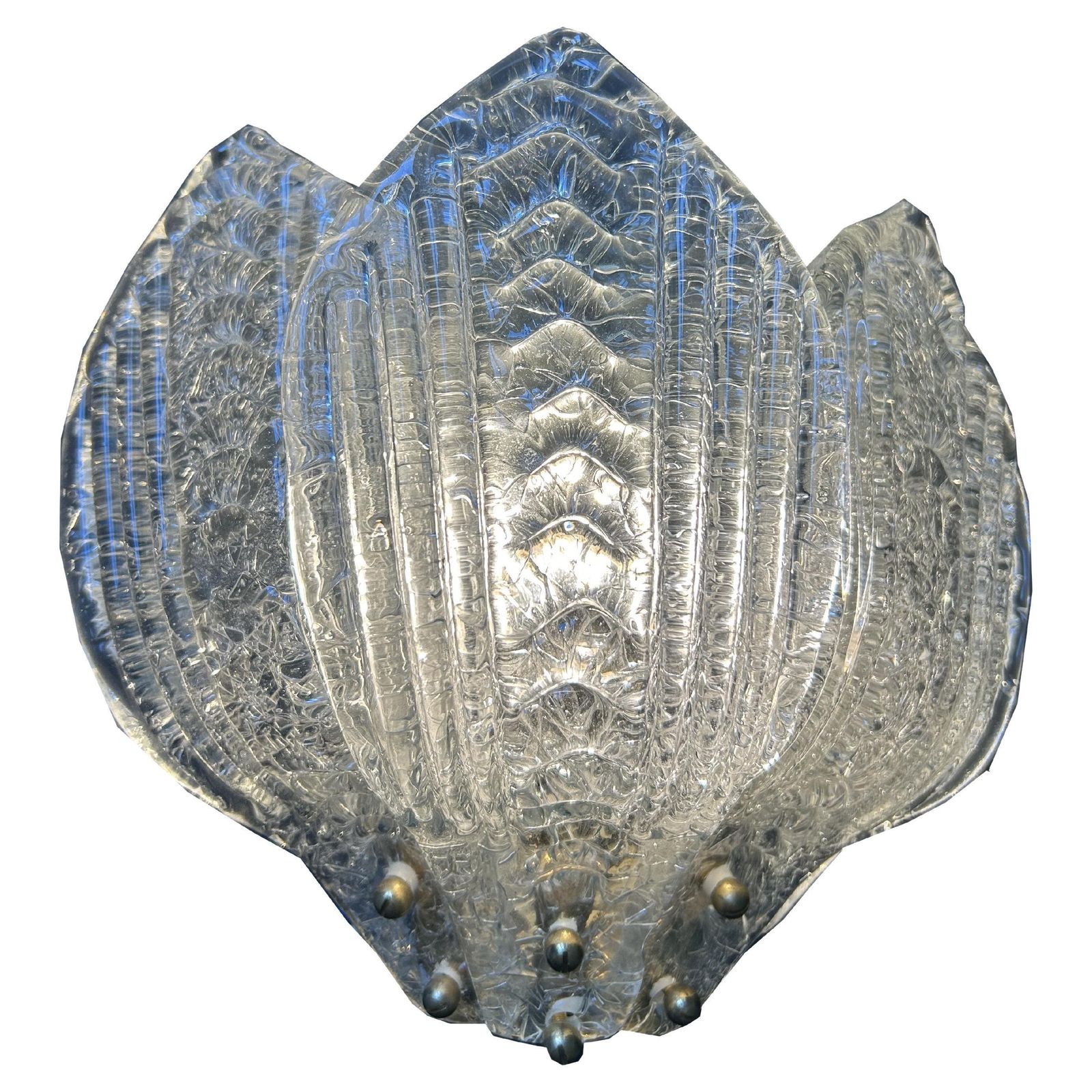 Divine Butterflies, Set Of Three Magnificent Murano Wall Sconces, 1980's photo for sale