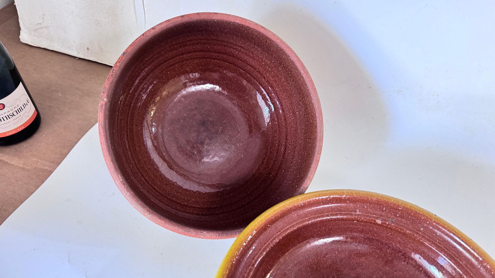 Glazed Terracotta Tajine Soup Tureen Early 20th Century Yellow Enameled Pottery photo buy
