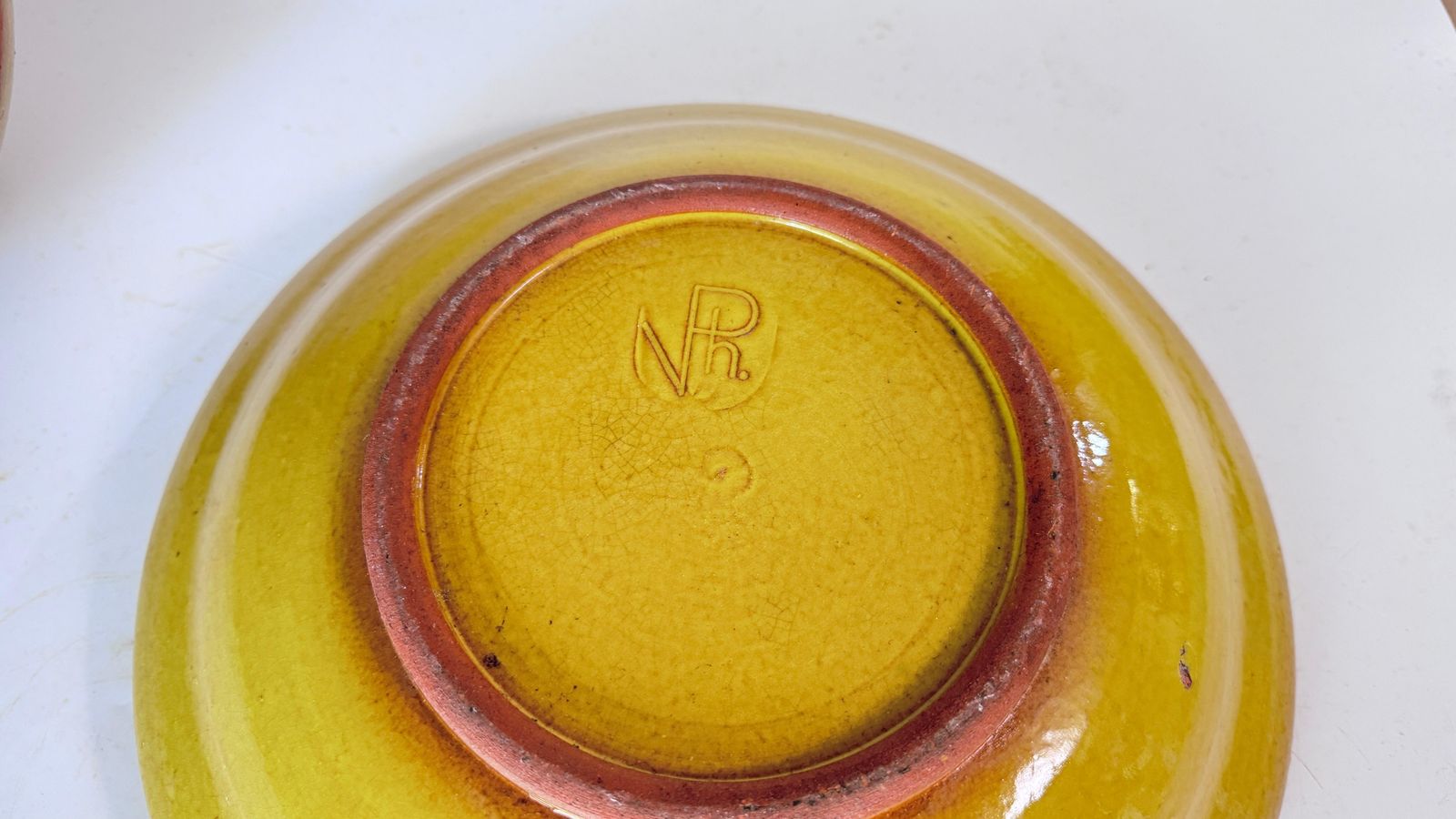 Glazed Terracotta Tajine Soup Tureen Early 20th Century Yellow Enameled Pottery photo vintage