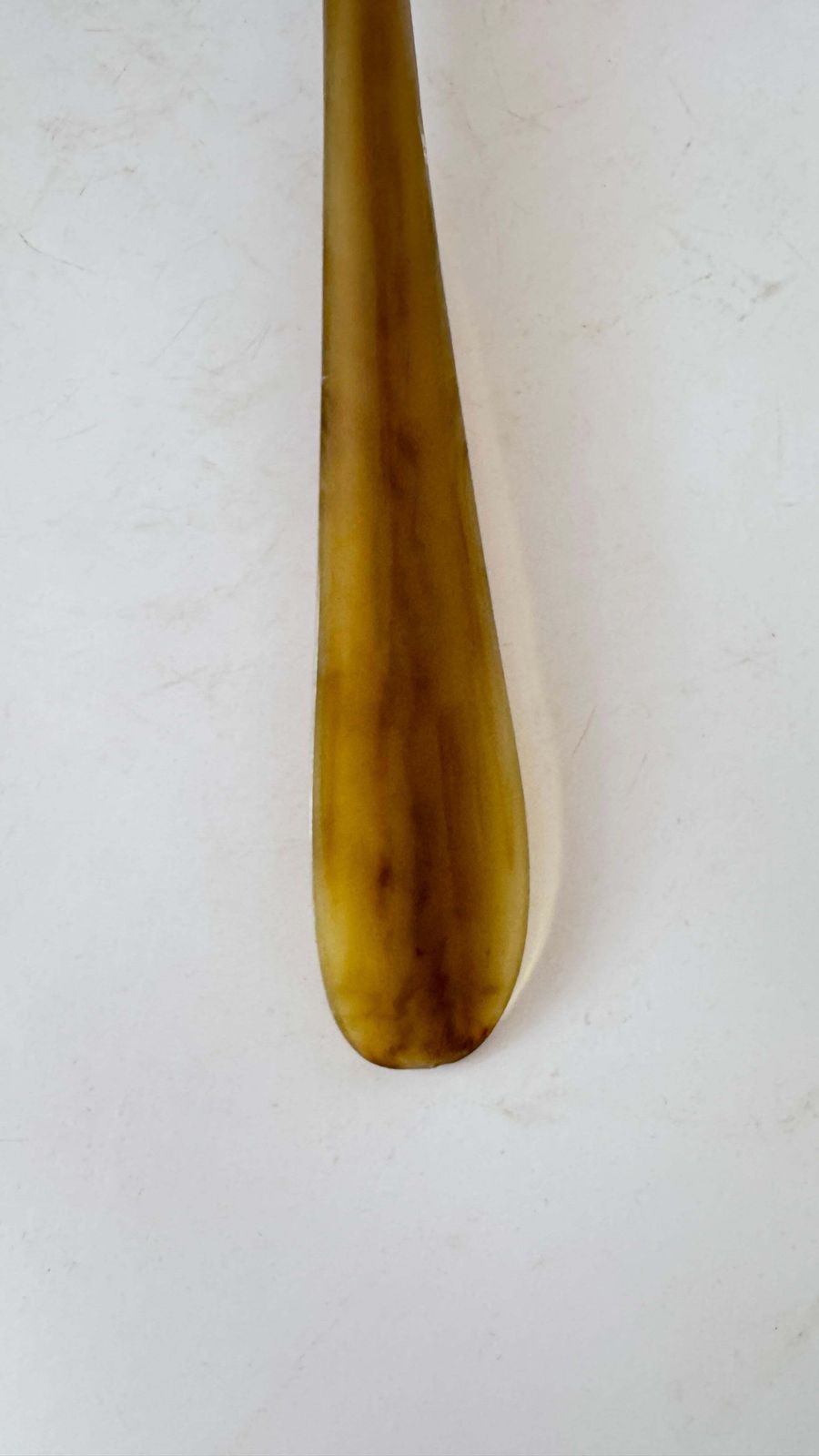 Long Shoehorn In Wood And Horn – French Craft – 1970s photo vintage