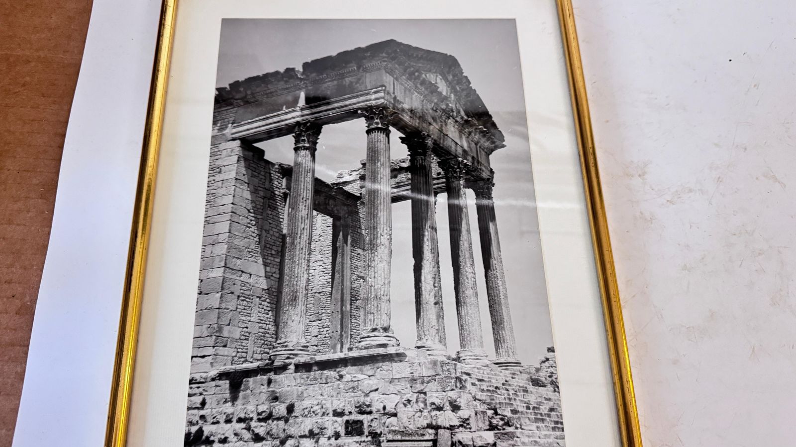 photo buy Set Of 3 Framed Black And White Photographs 1950s Monuments Gold Frames