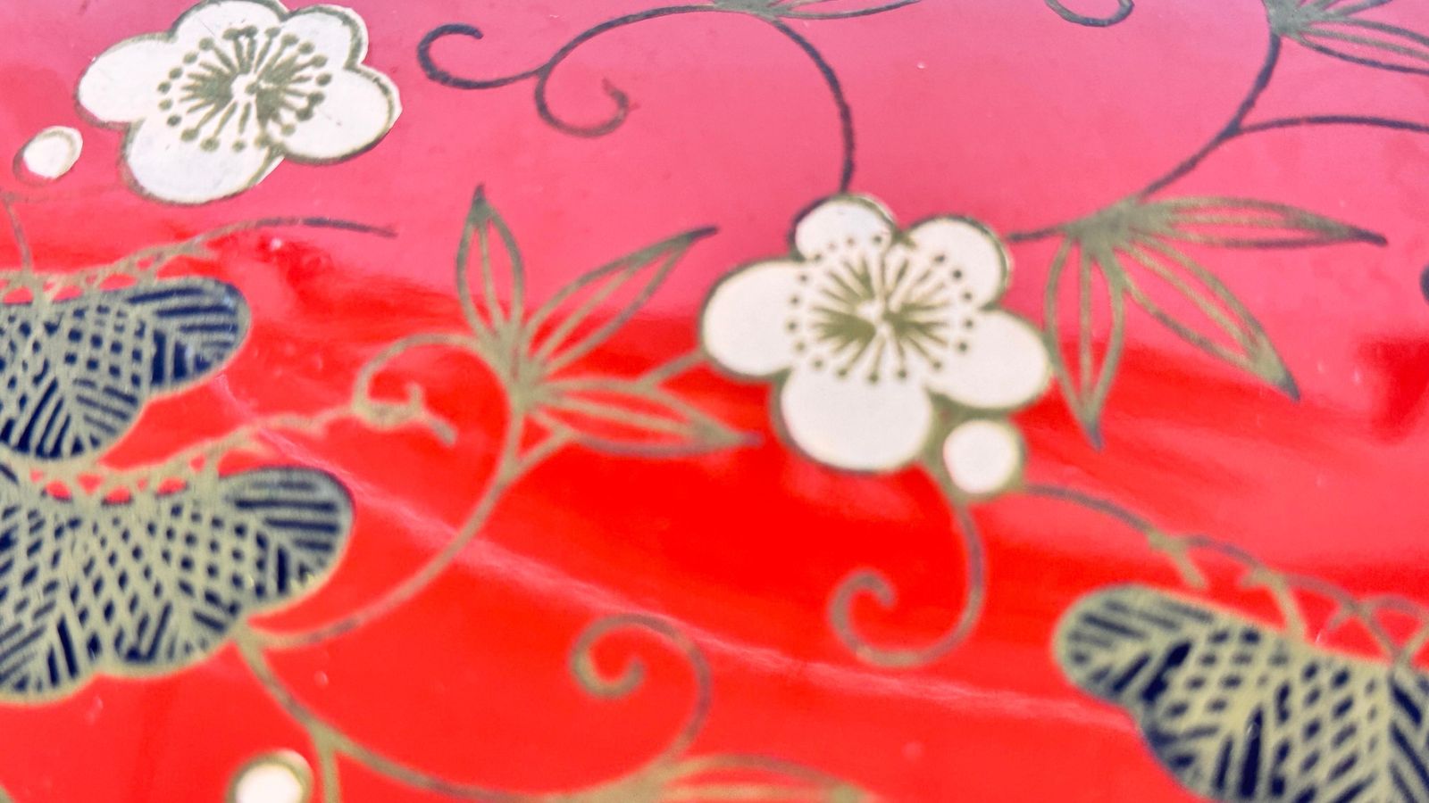 Box In Lacquered Wood, Vietnam 20th Century, Black And Orange  Red Color photo vinterior