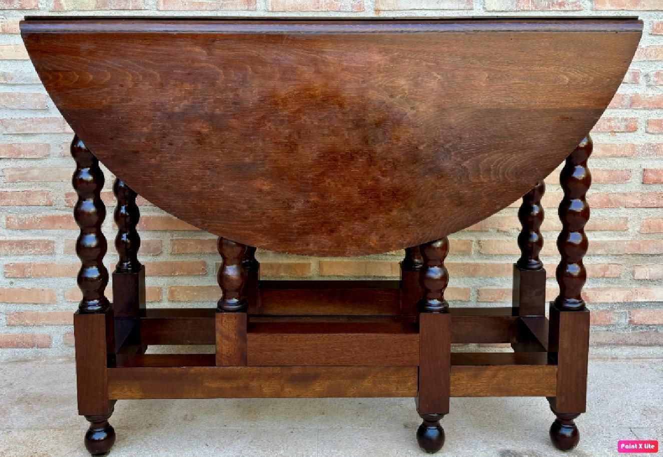 Table à manger ronde française à abattants, 1900 photo vinterior