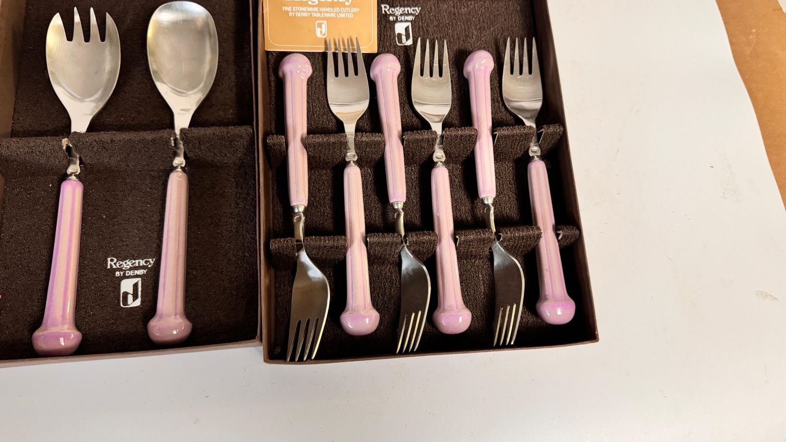 Set Of Cutlery 31 Pieces In Metal And Bakelite Purple Color France Circa 1970 photo 690.0