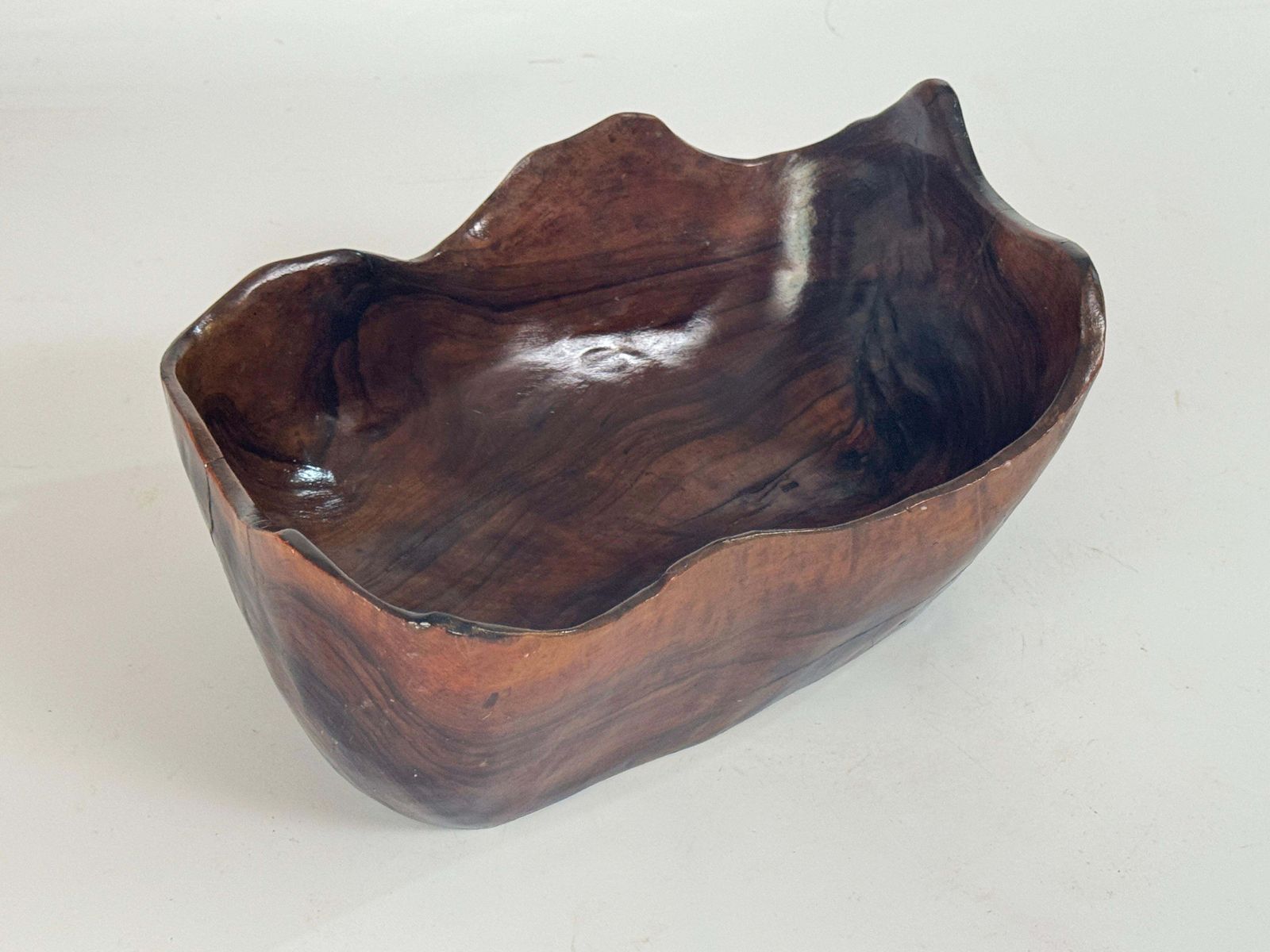 Olive Wood Bowl French Riviera Style, France 1970 Brown Color photo for sale