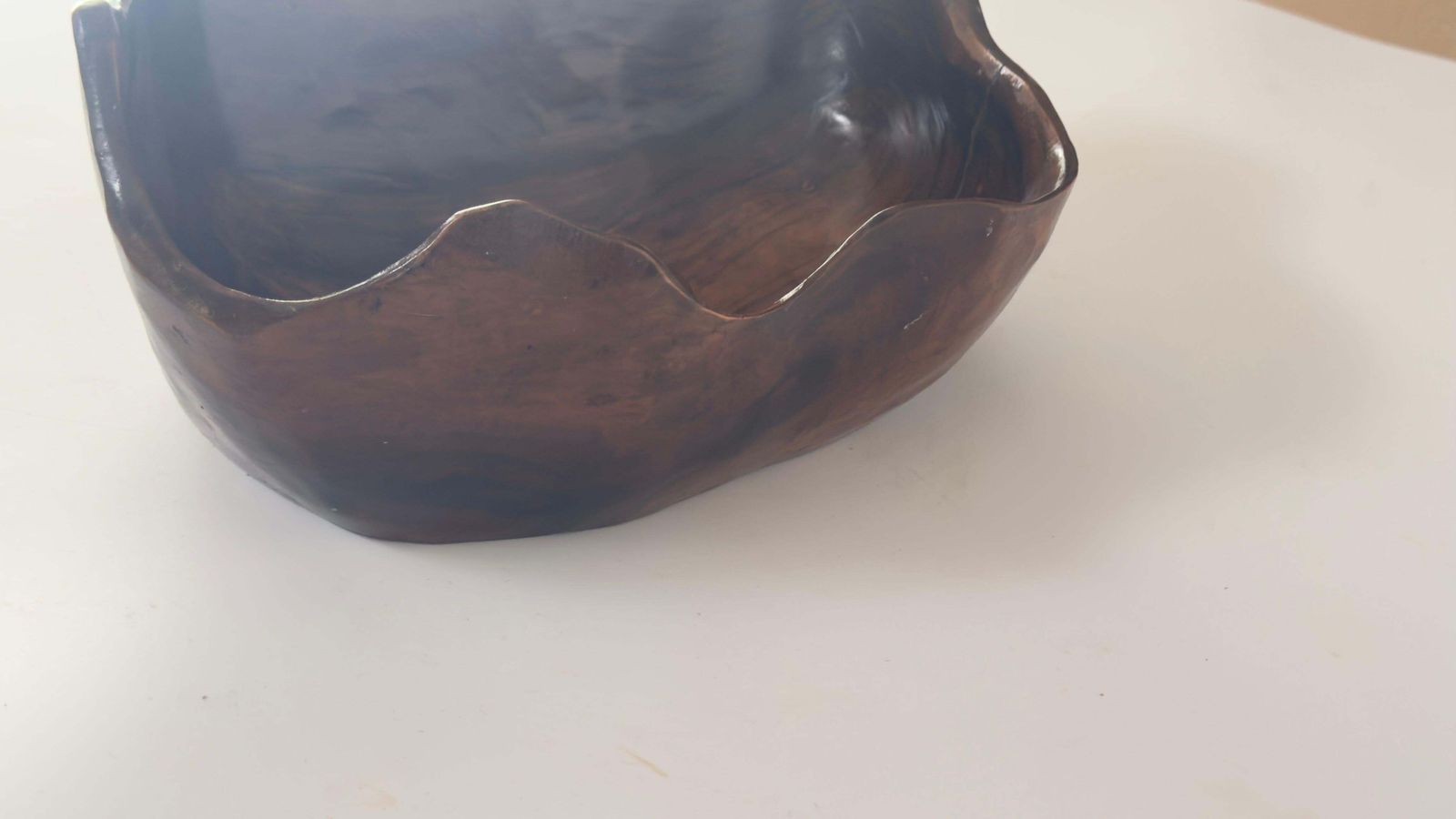 Olive Wood Bowl French Riviera Style, France 1970 Brown Color photo Home Decor