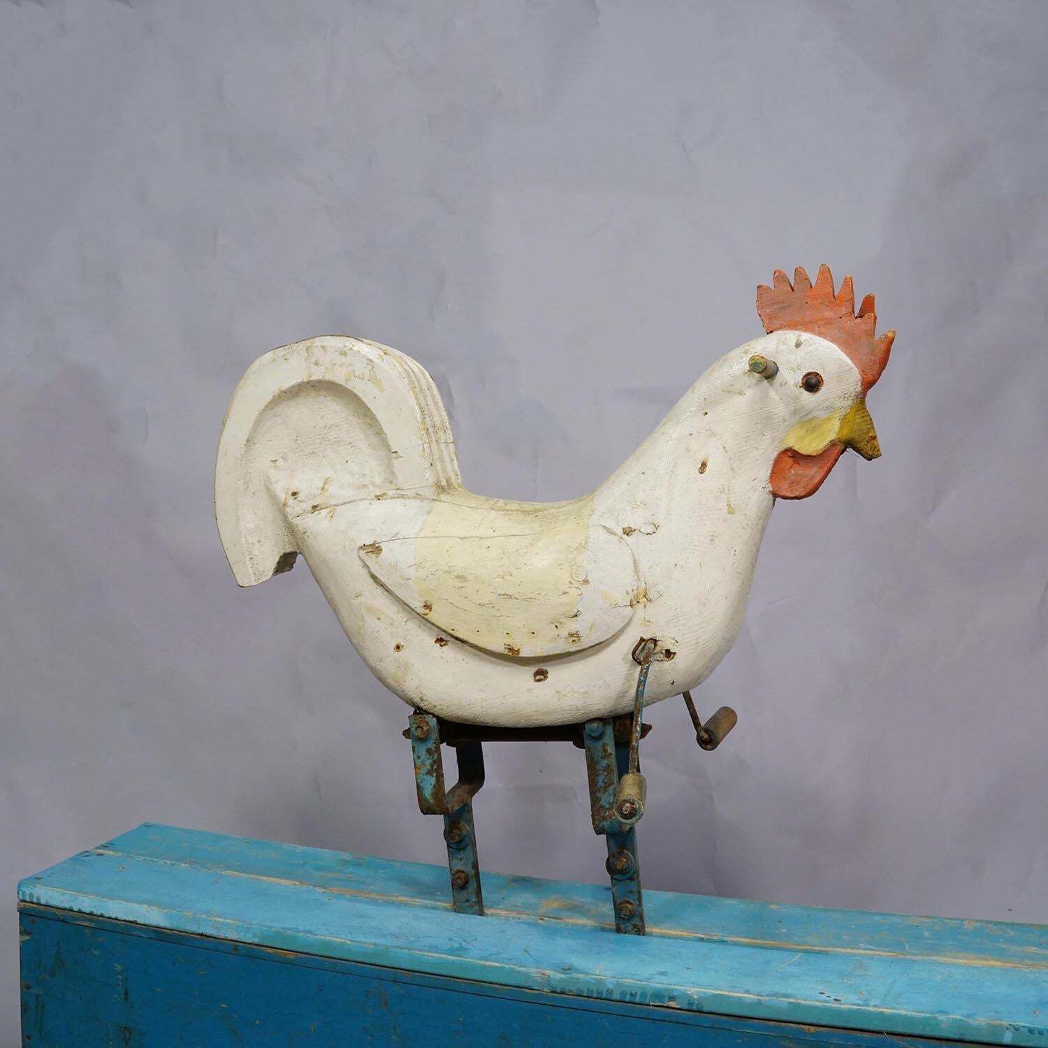 Rare Antique Chicken Rocking Toy, Germany Ca. 1920s photo 1977.0