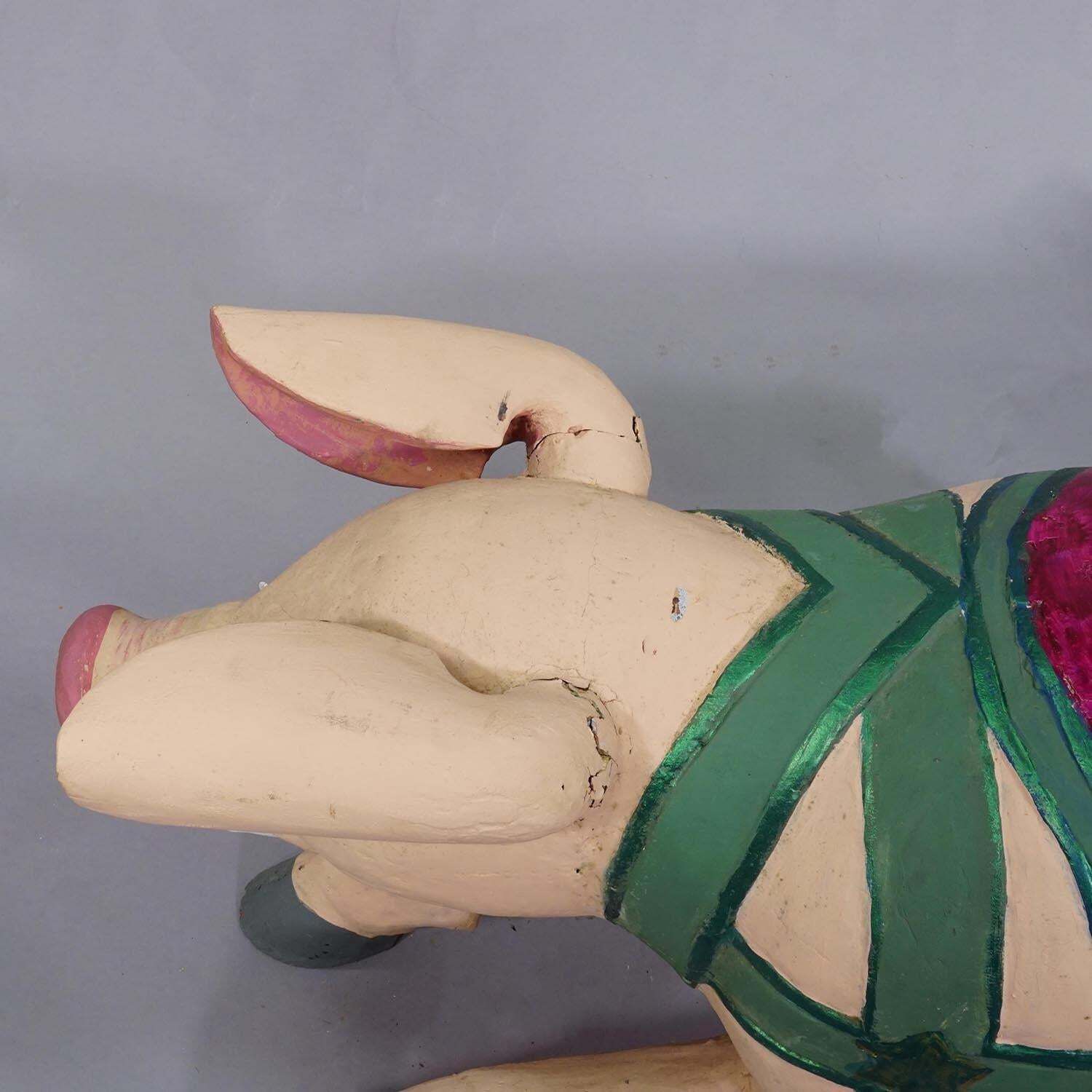 photo for sale Great Antique Children Carousel Pig, Germany Ca. 1920s