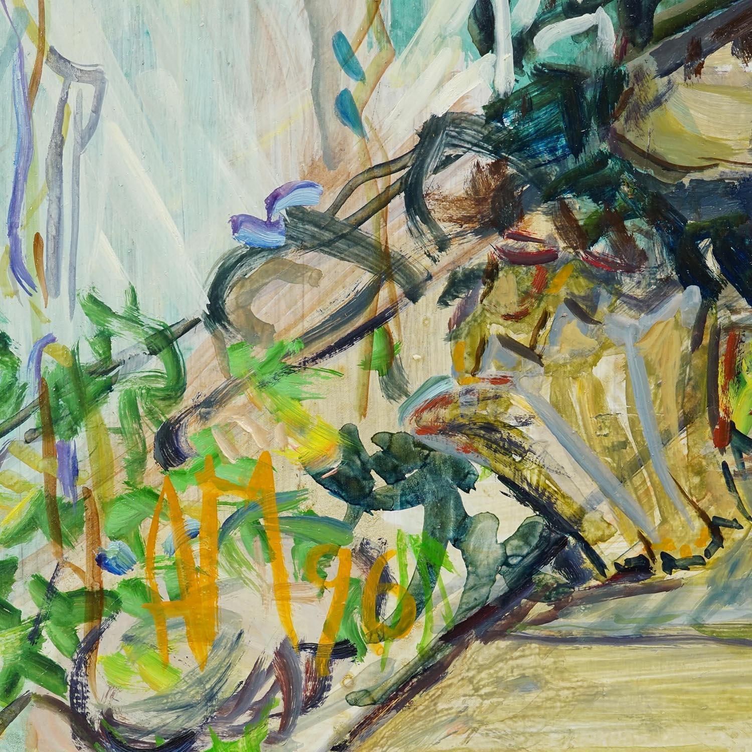 Impressionistic Oil Painting Of A Garden Scenery, Alexander Michael 1996 photo vinterior