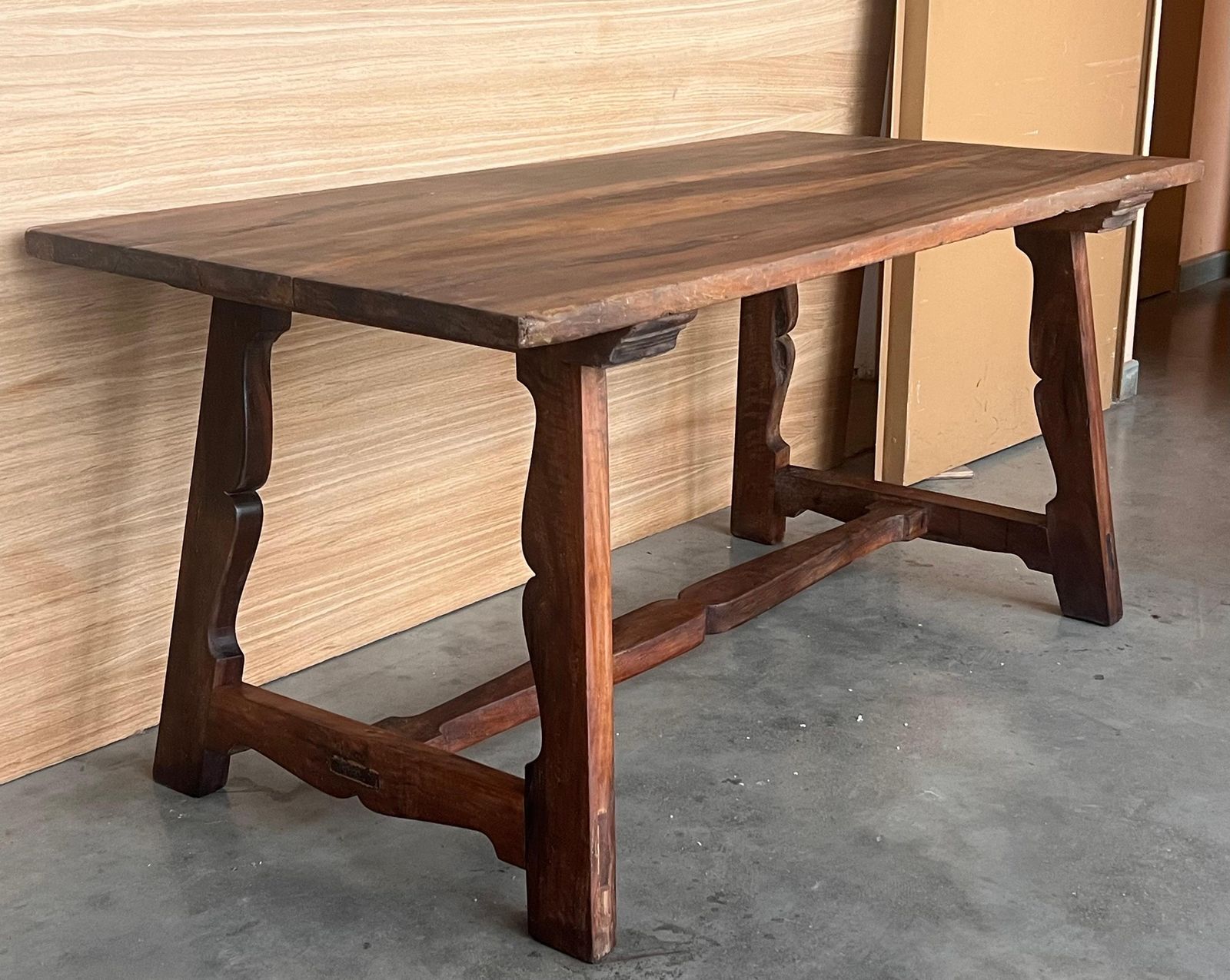 Antique Spanish Oak Work Table, 1800s photo for sale
