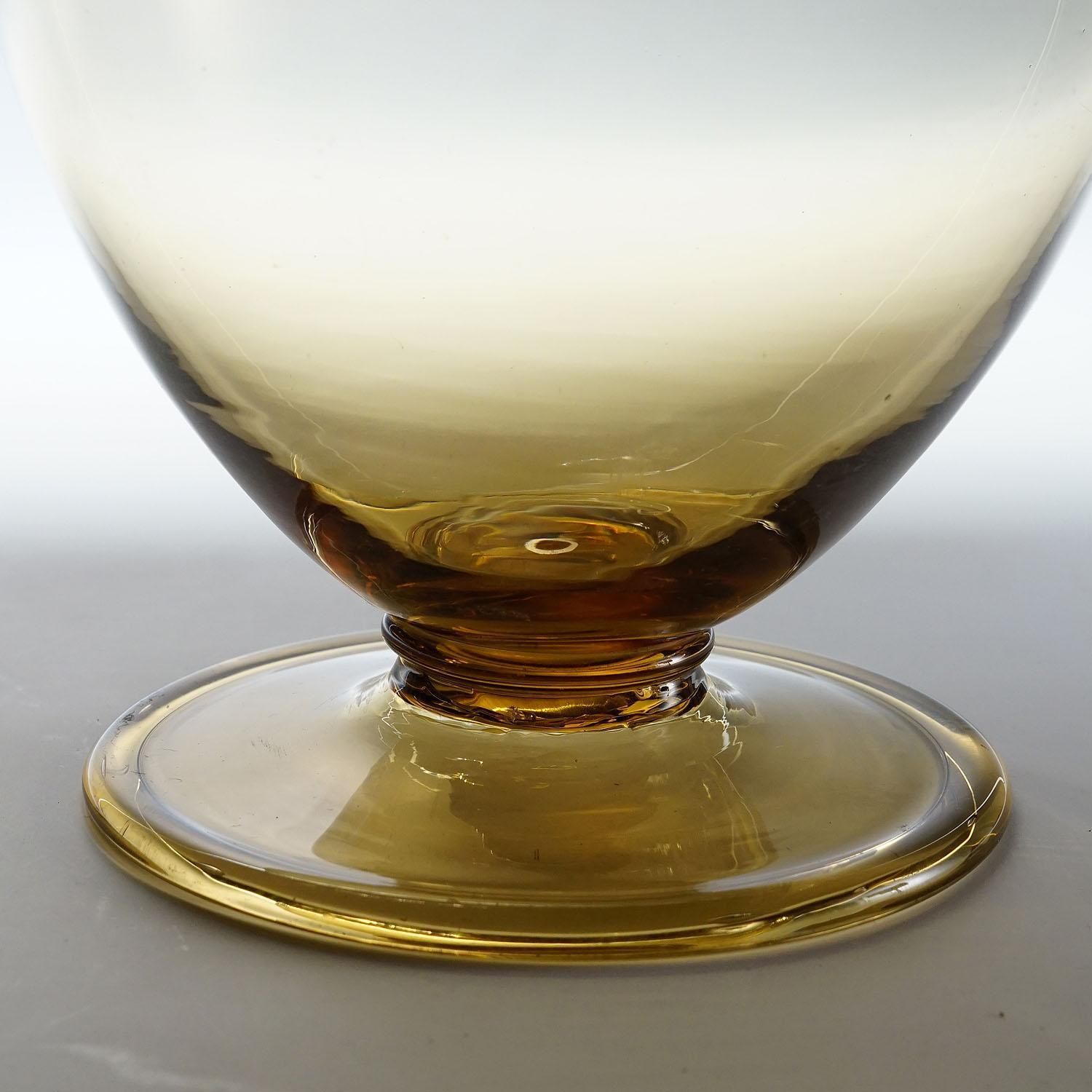 Vetro Soffiato Glass Jug Tiziano, Venini Murano Ca. 1930s photo vinterior