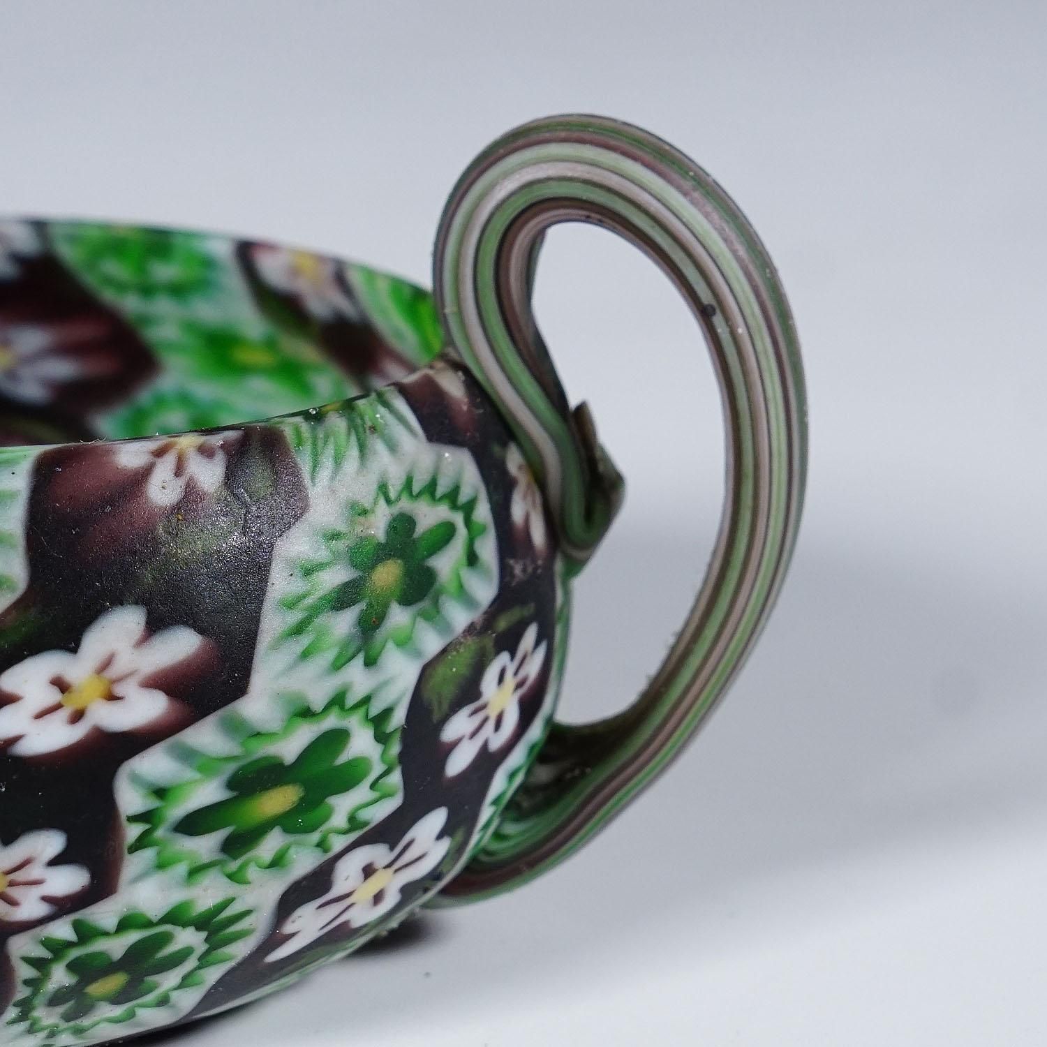 Antique Millefiori Bowl With Handles, Fratelli Toso Murano Ca. 1900s photo Home Decor
