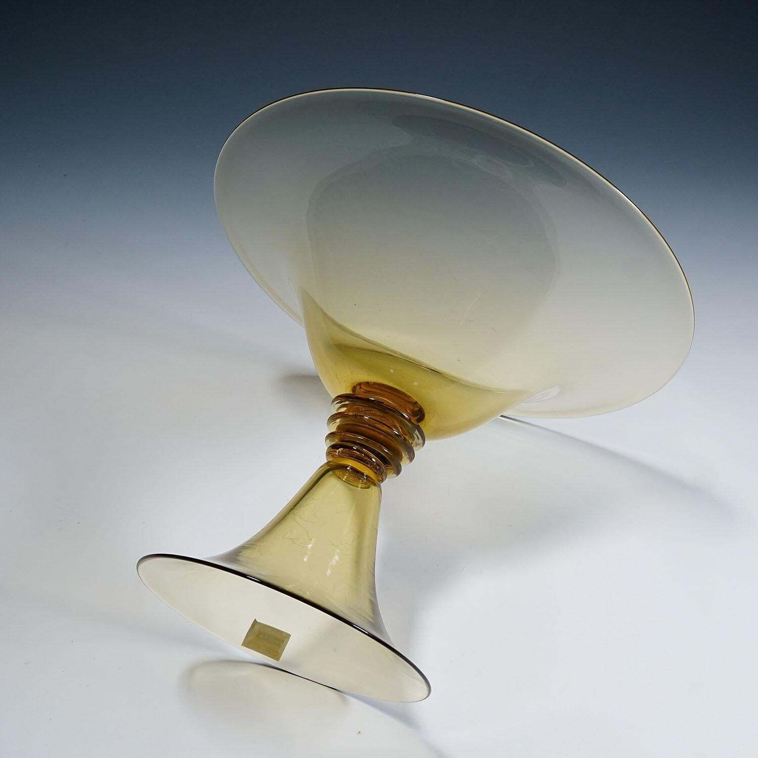 Vetro Soffiato Centerpiece By Guido Balsamo Stella Attr. For C.V.M. Pauli & Cia. photo vintage