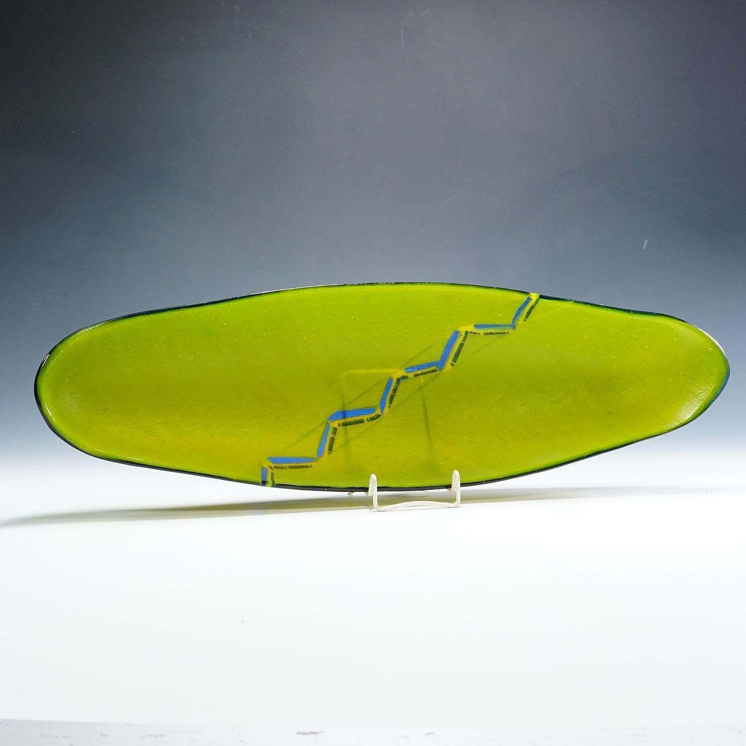 Large Art Glass Centerpiece By Studio Glass Artist Horst Stauber 1994 photo buy