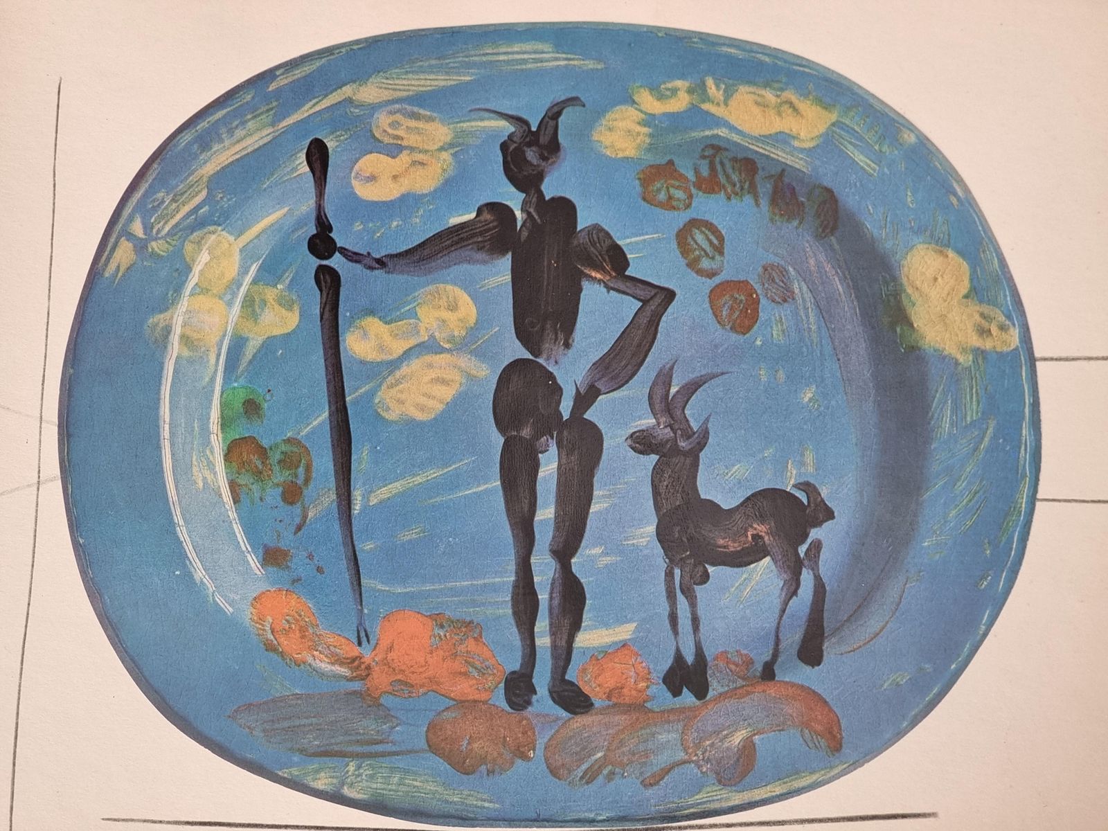 Albert Skira Print Of Shepard Ceramic Plate From "Céramiques De Picasso" photo furniture