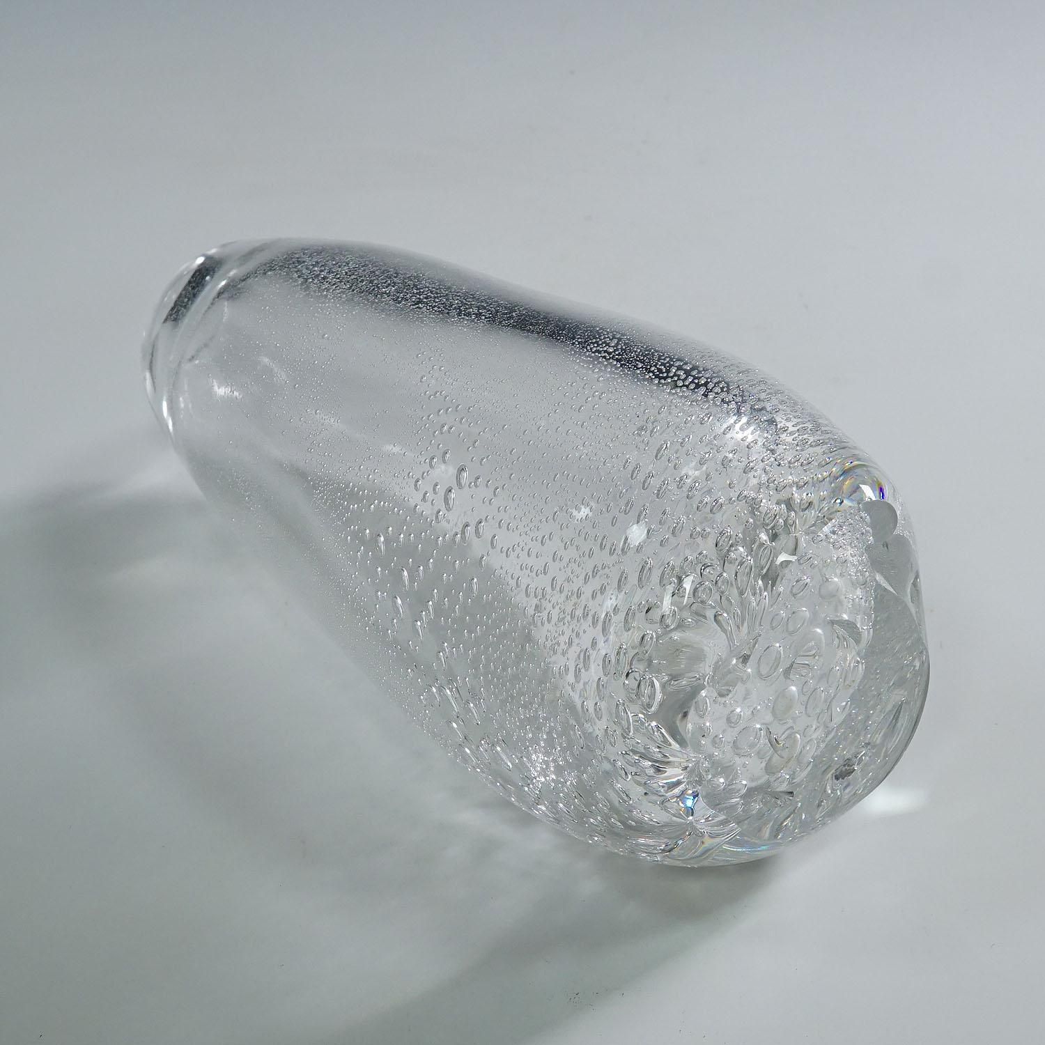 Art Glass Vase With Sodium Bubbles Tapio Wirkkala For Iittala 1940s photo vinterior