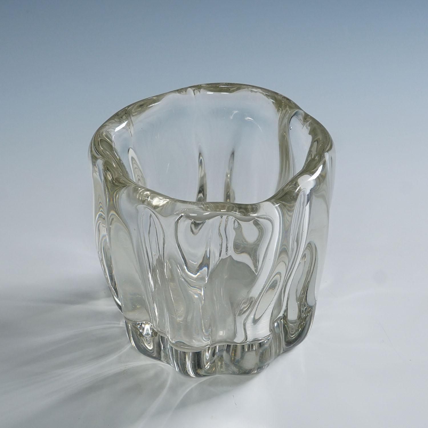 Stump Of A Tree Art Glass Bowl By Tapio Wirkkala For Iittala 1951 photo Home Decor